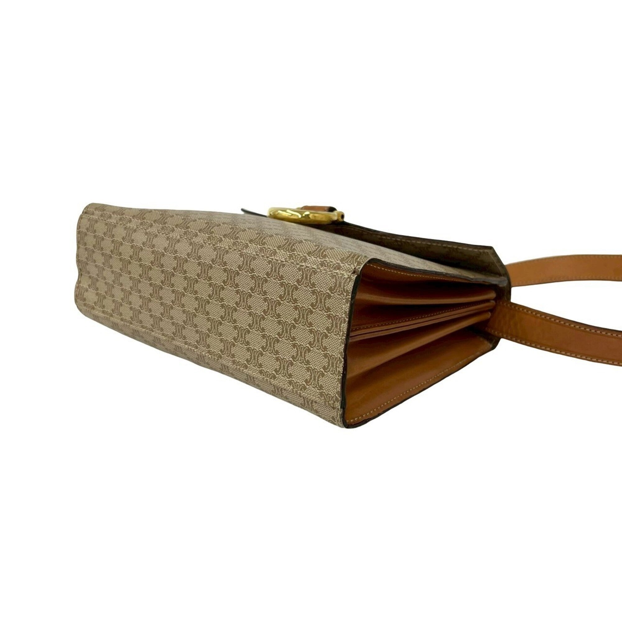 Celine Brown Leather Pvc Pochette Shoulder Bag (Pre-Owned)