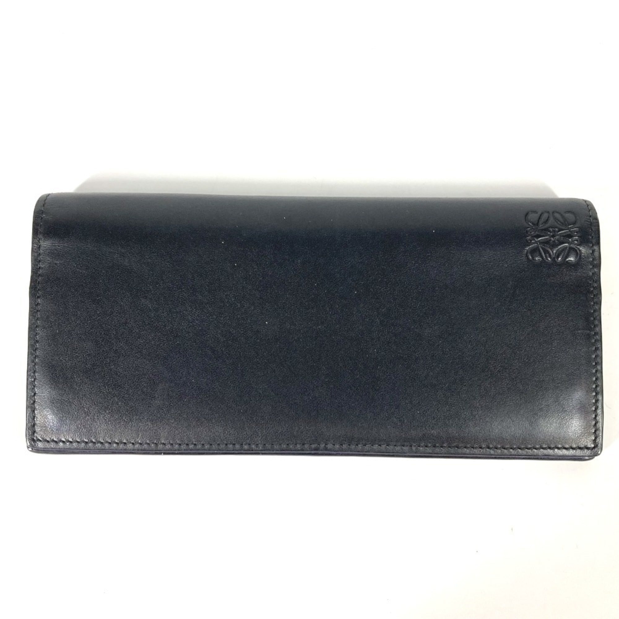 Loewe Black Multi-Color Leather Long Wallet (Bi-Fold) (Pre-Owned)
