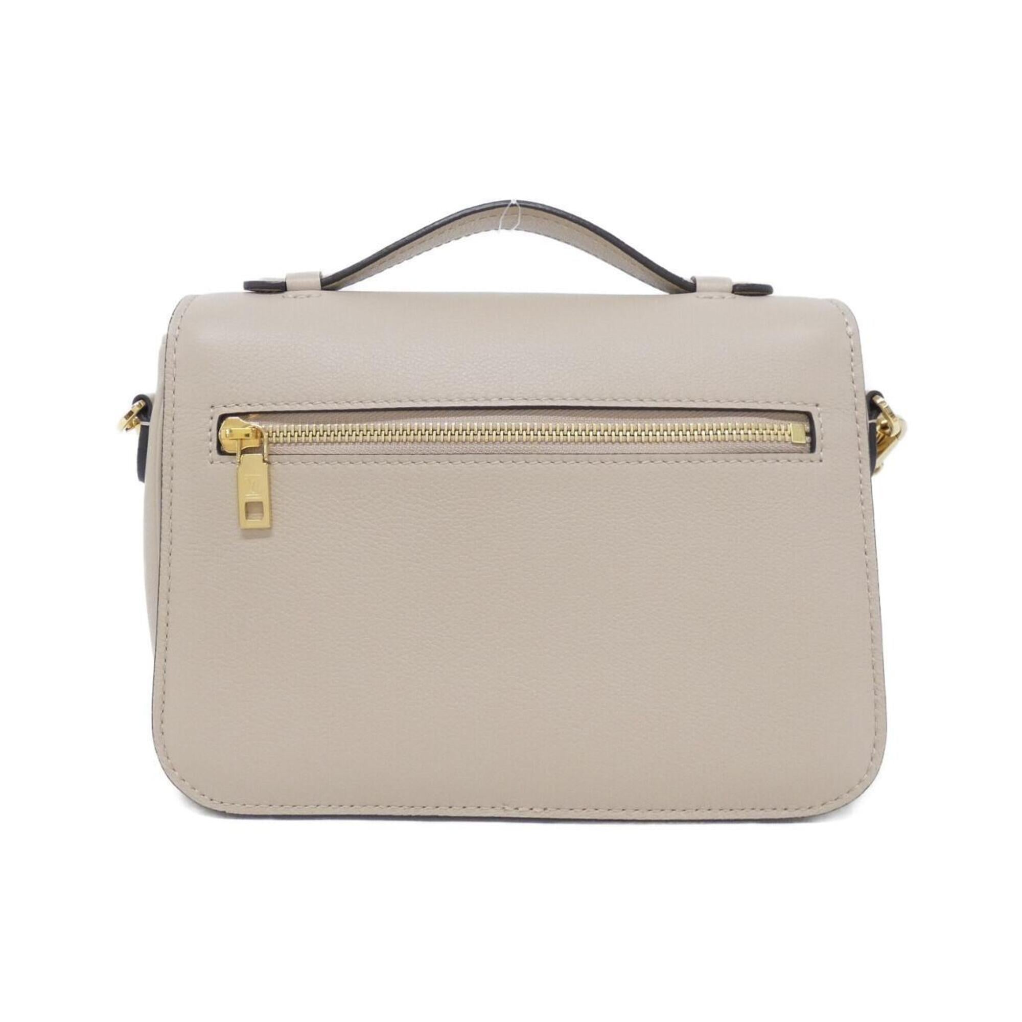 Louis Vuitton Grayish Leather Shoulder Bag (Pre-Owned)