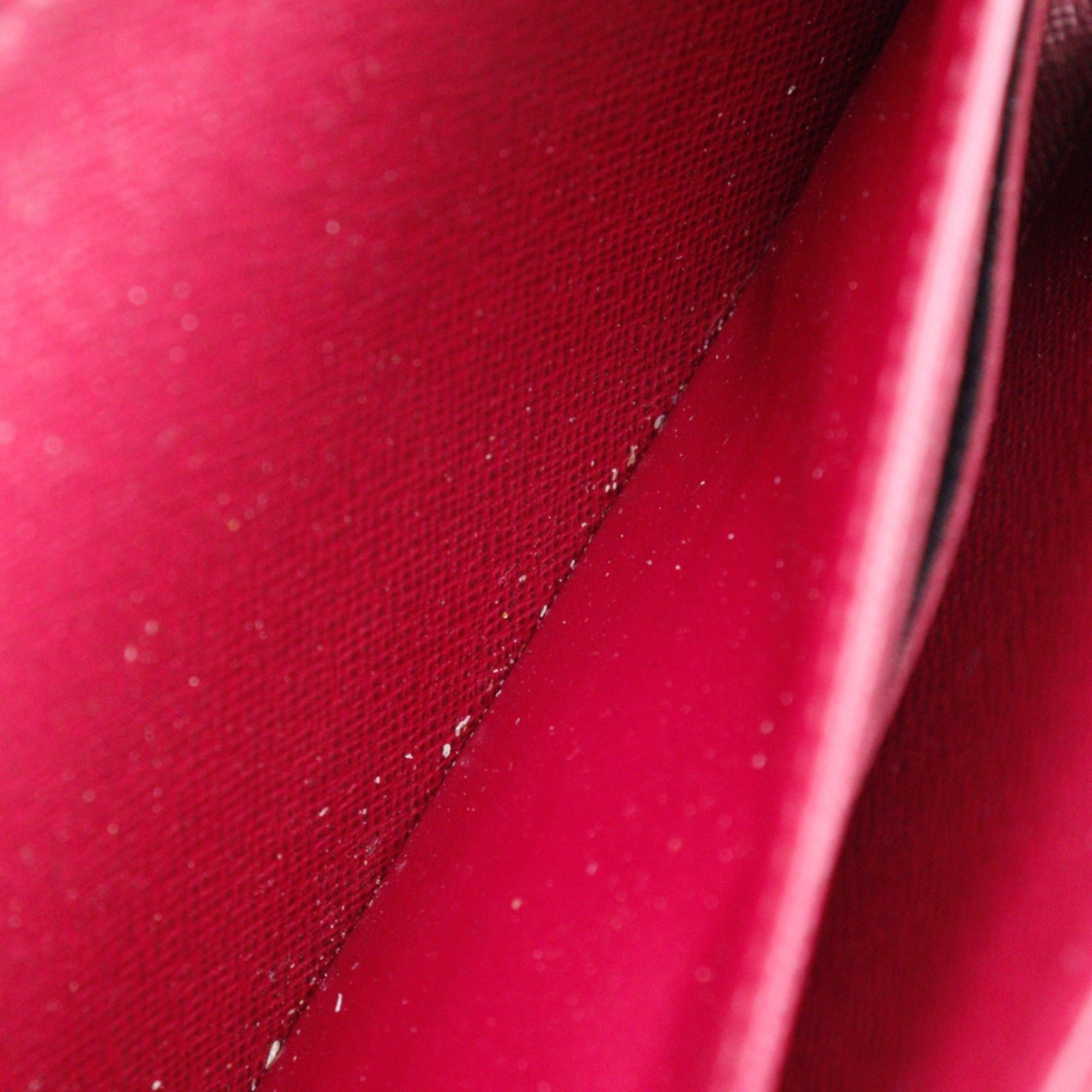 Louis Vuitton Brown Fuchsia Monogram Red Color Monogram Long Wallet (Bi-Fold) (Pre-Owned)