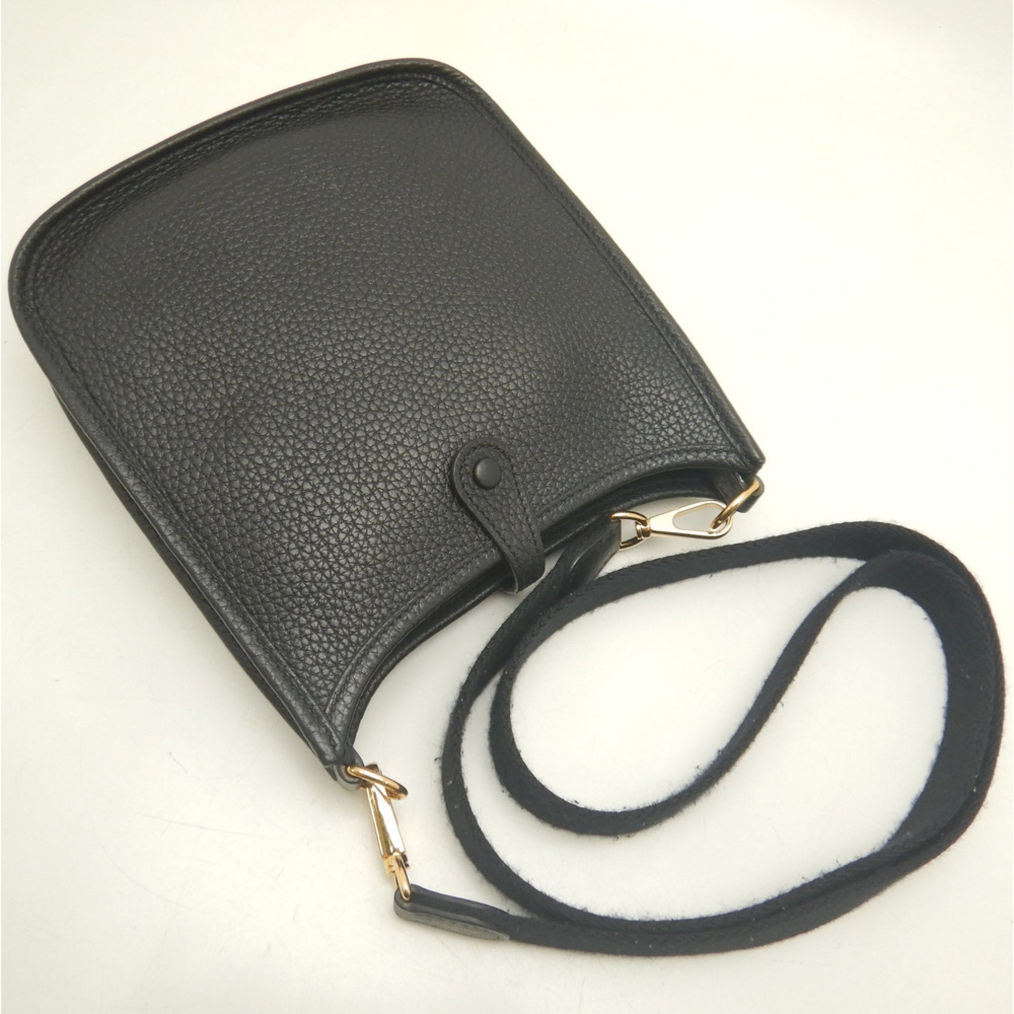 Hermes Evelyne Brown Taurillon Clemence Leather Shoulder Bag (Pre-Owned)