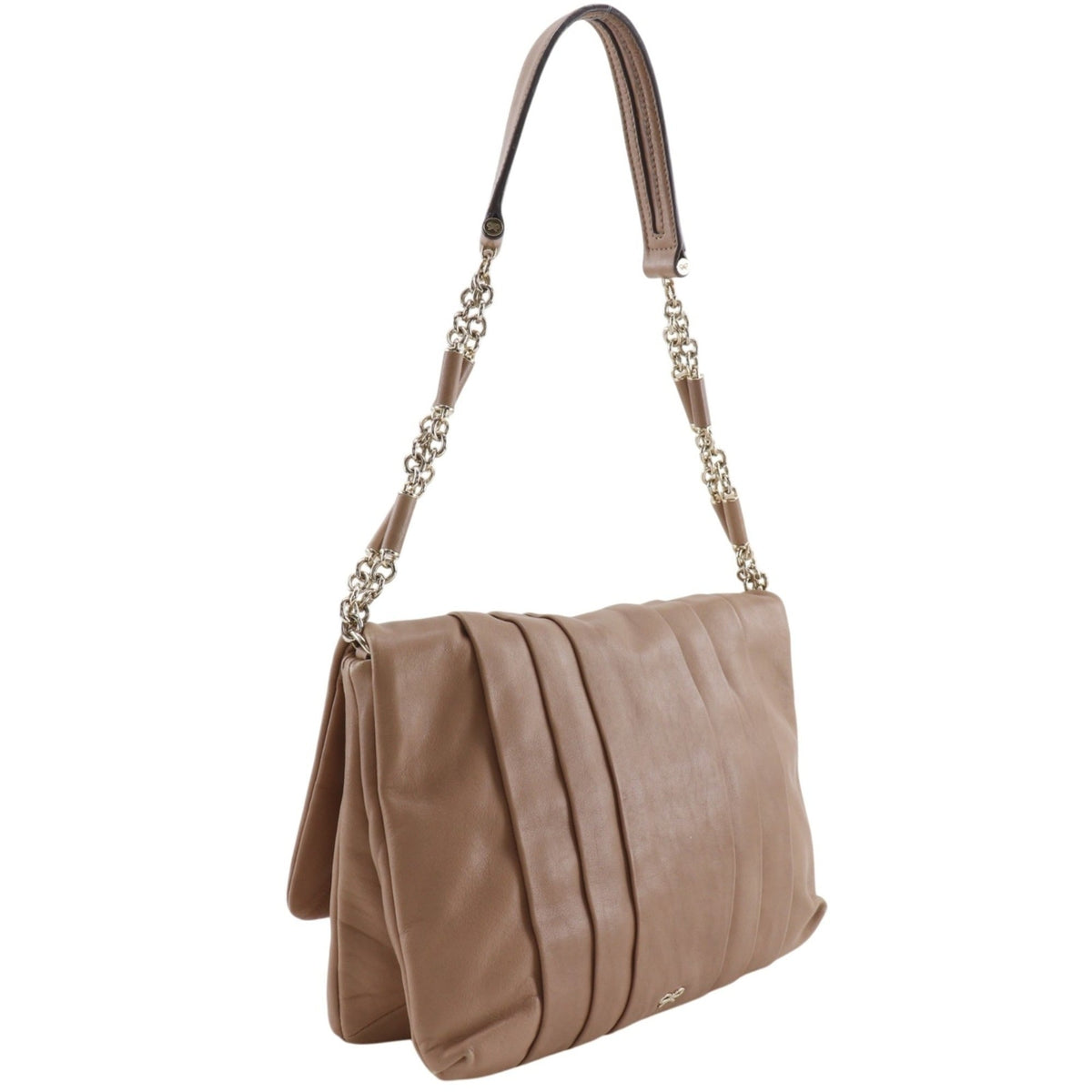 Anya Hindmarch Beige Leather Shoulder Bag (Pre-Owned)