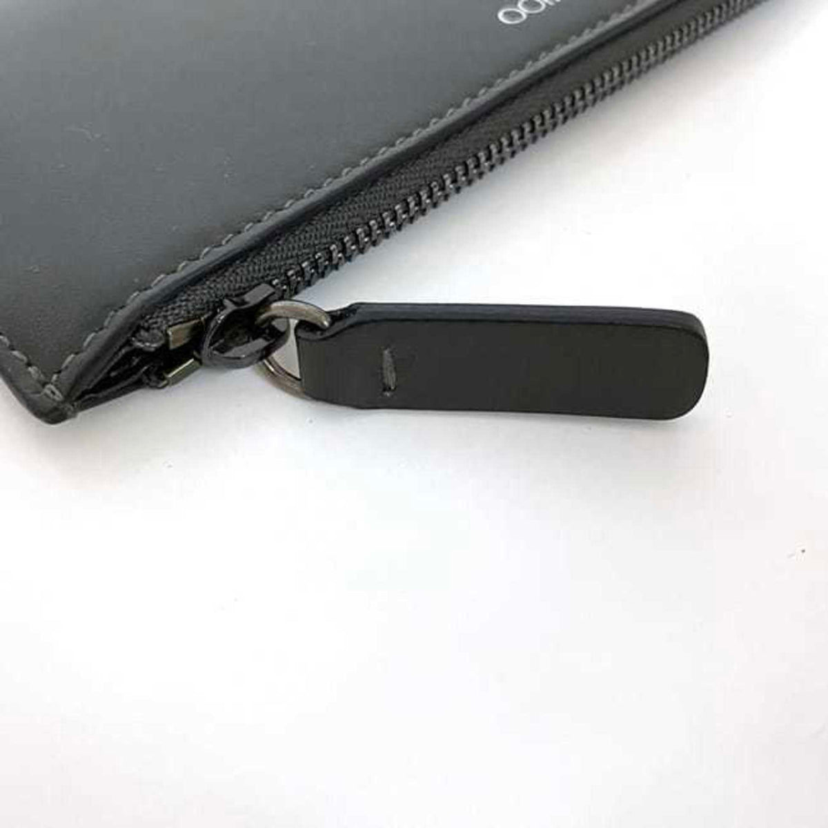 Jimmy Choo Khaki Navy Leather Coin Purse/Coin Case (Pre-Owned)