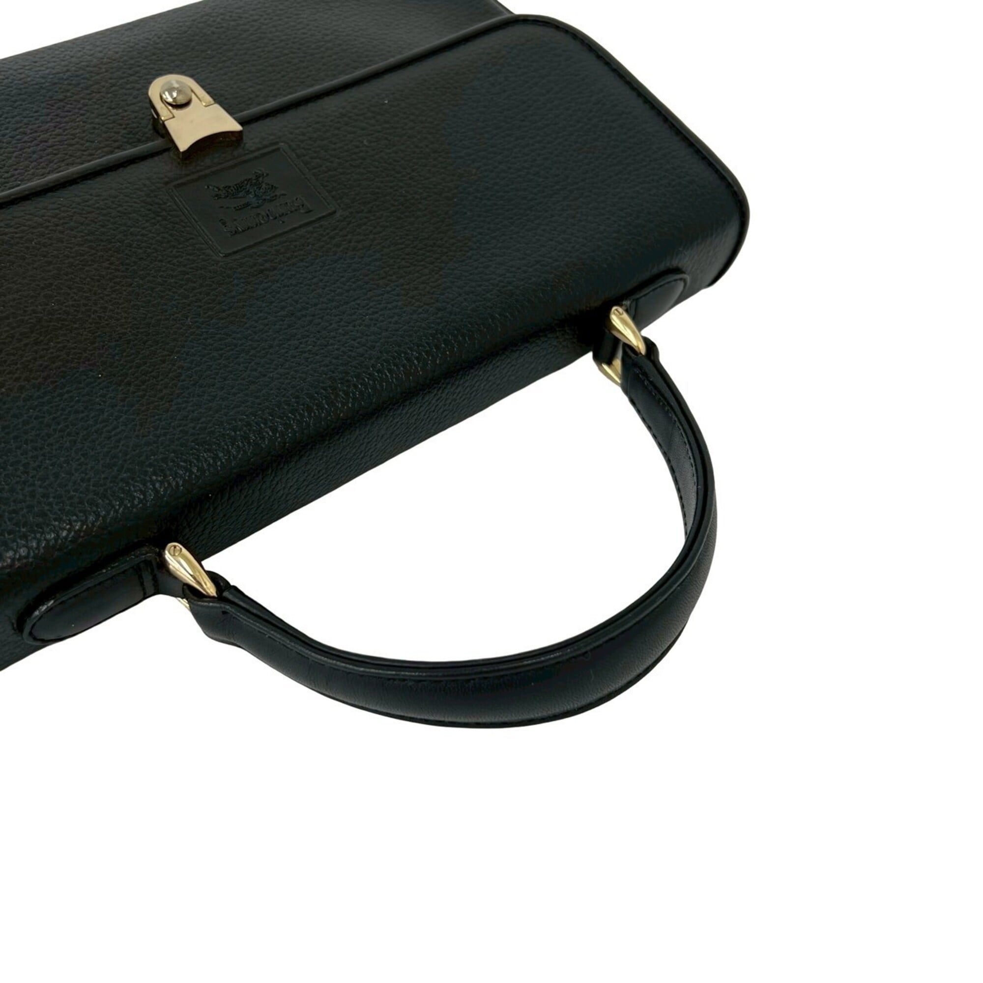 Burberry Black Leather Handbag (Pre-Owned)