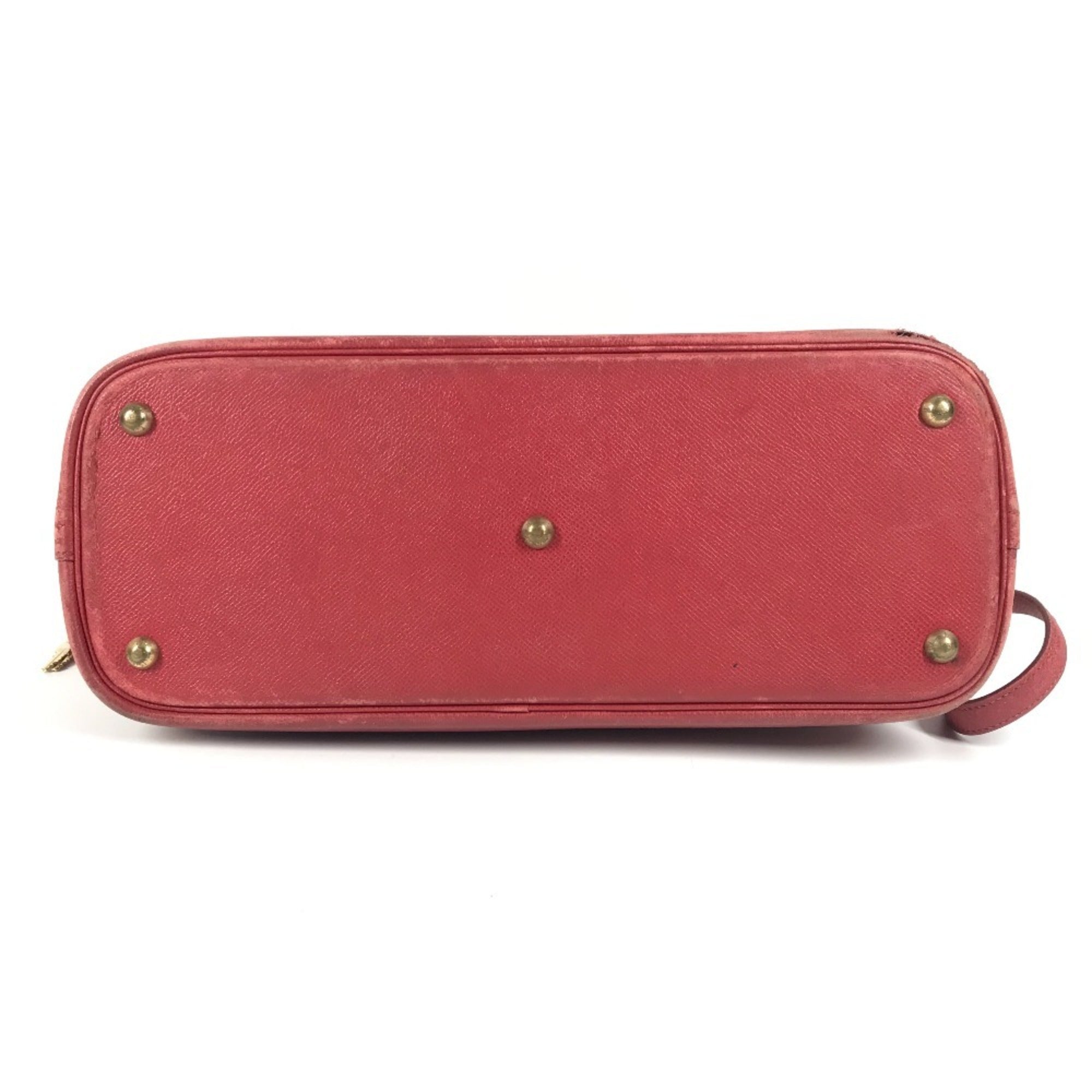 Hermes Red Color Courchevel Leather Handbag Shoulder Bag (Pre-Owned)