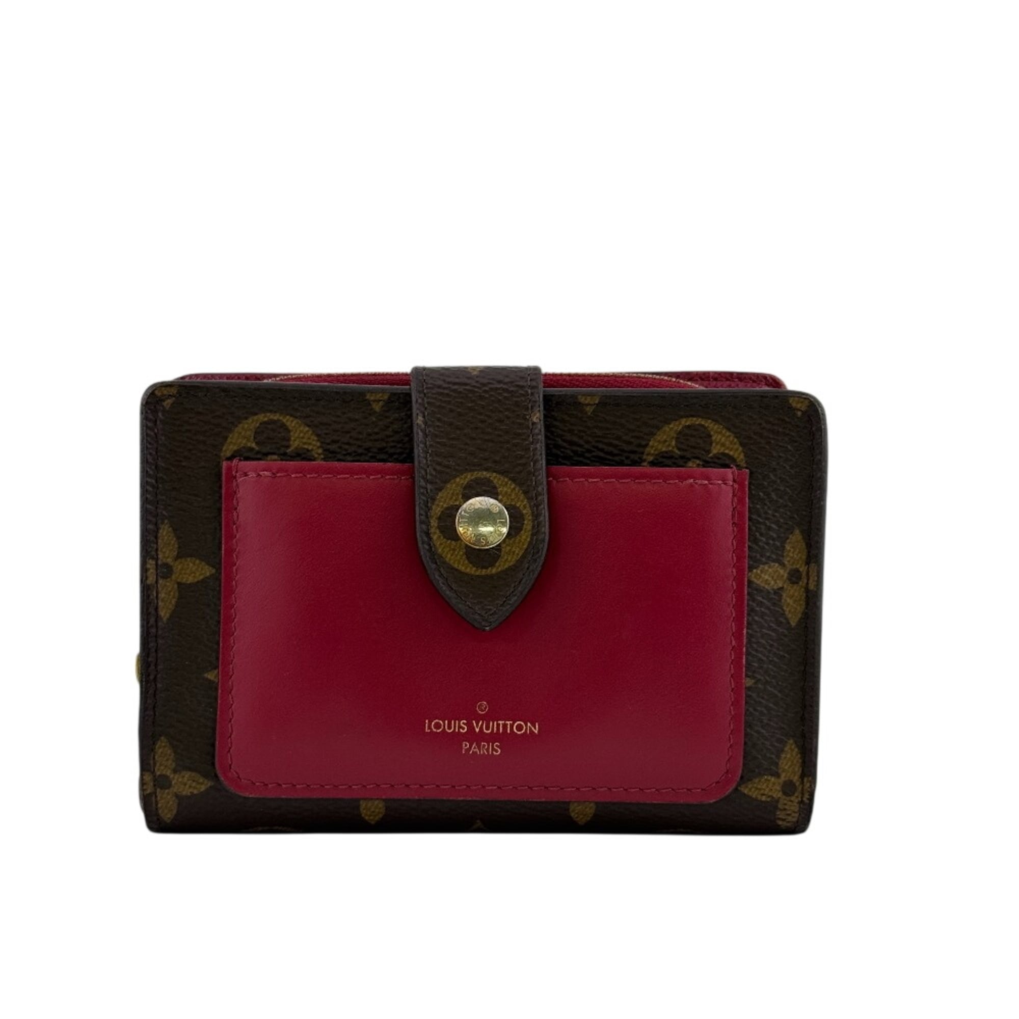 Louis Vuitton Brown Monogram Pink Monogram Wallet (Bi-Fold) (Pre-Owned)