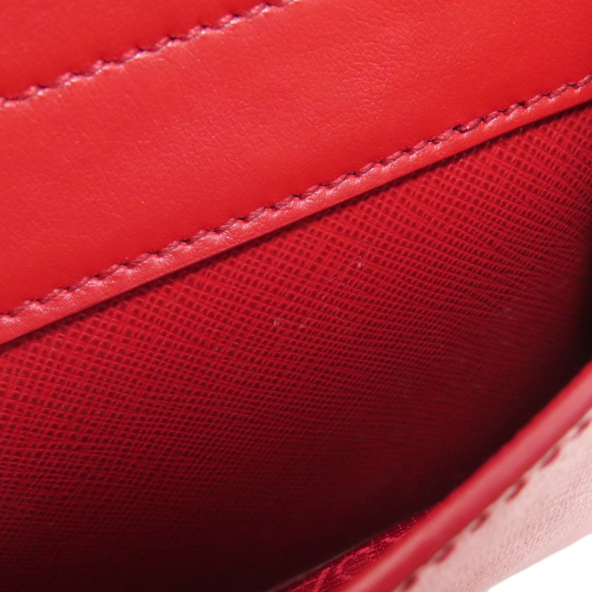 Prada Red Color Leather Handbag (Pre-Owned)
