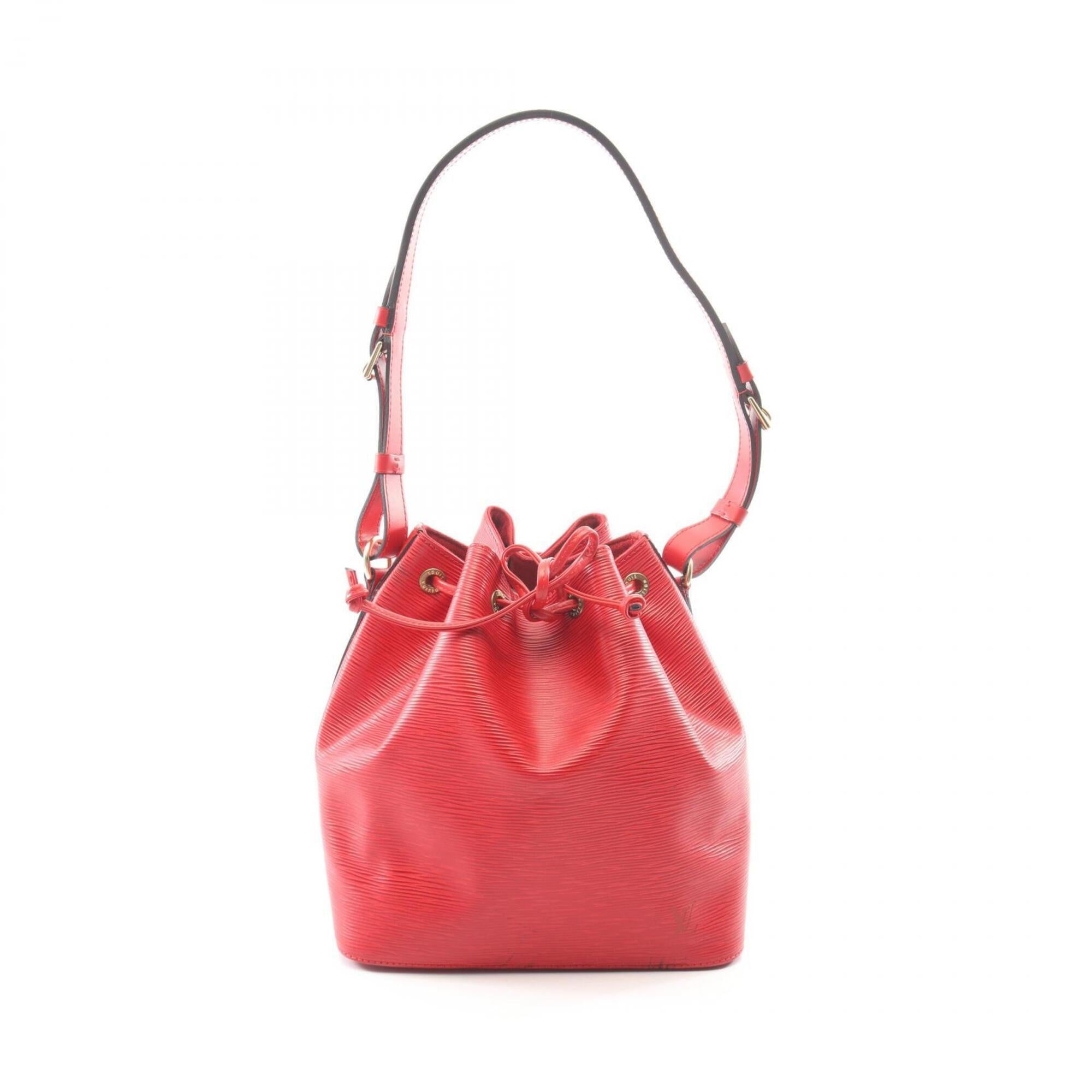 Louis Vuitton Red Color Leather Handbag Shoulder Bag (Pre-Owned)