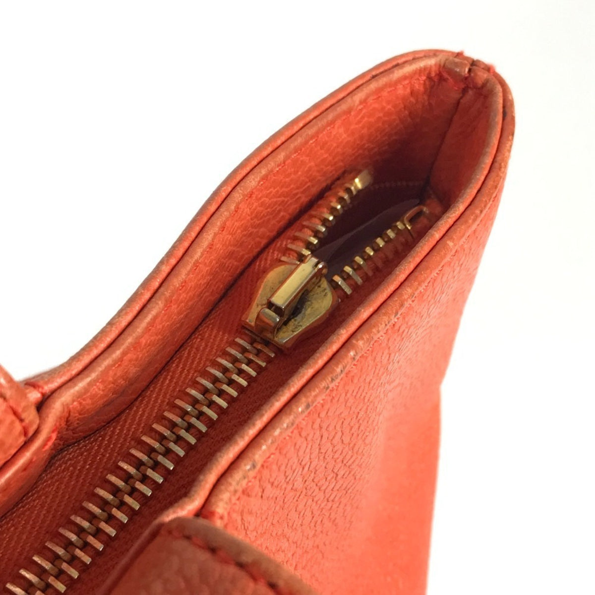 Chanel Orange Grained Calfskin Shoulder Bag Tote Bag (Pre-Owned)