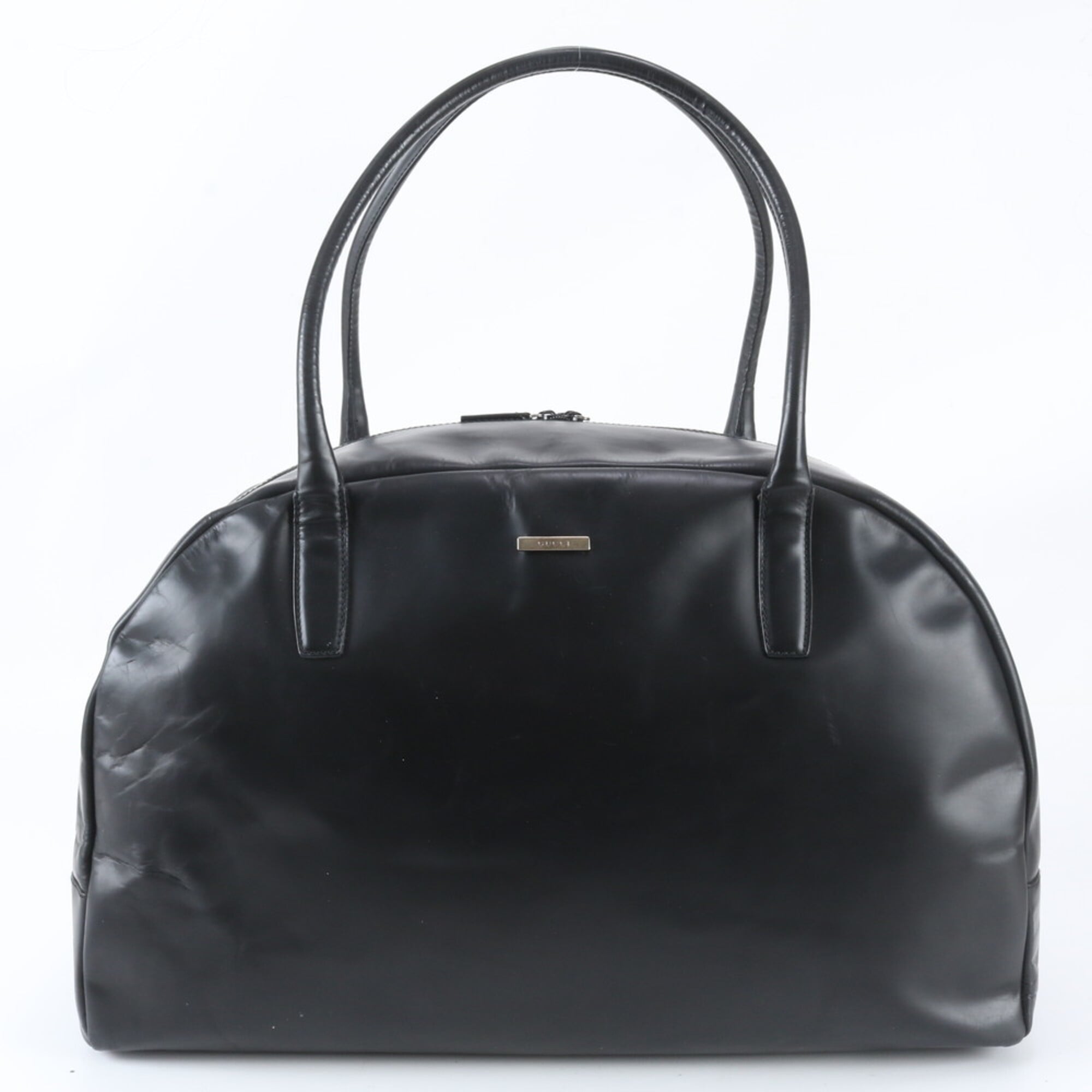 Gucci Black Leather Boston Bag Tote Bag (Pre-Owned)
