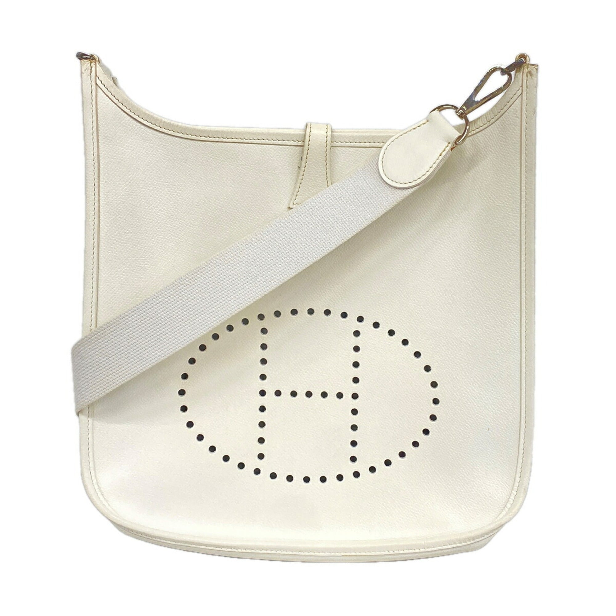 Hermes White Epsom Leather Shoulder Bag (Pre-Owned)