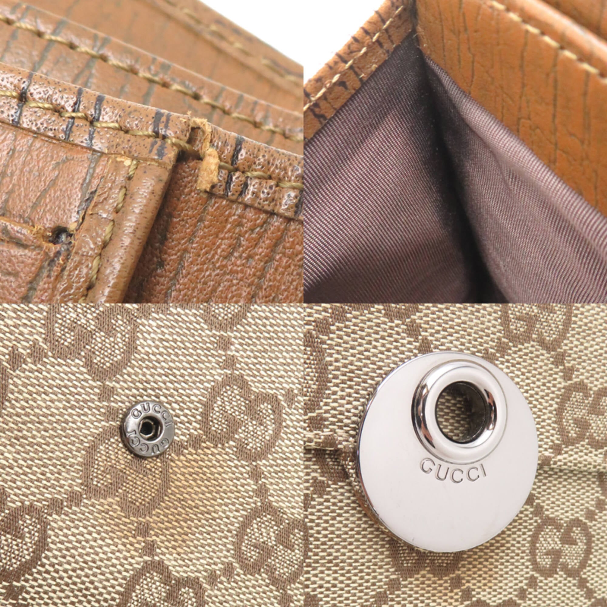 Gucci Brown Gg Canvas Wallet (Bi-Fold) (Pre-Owned)