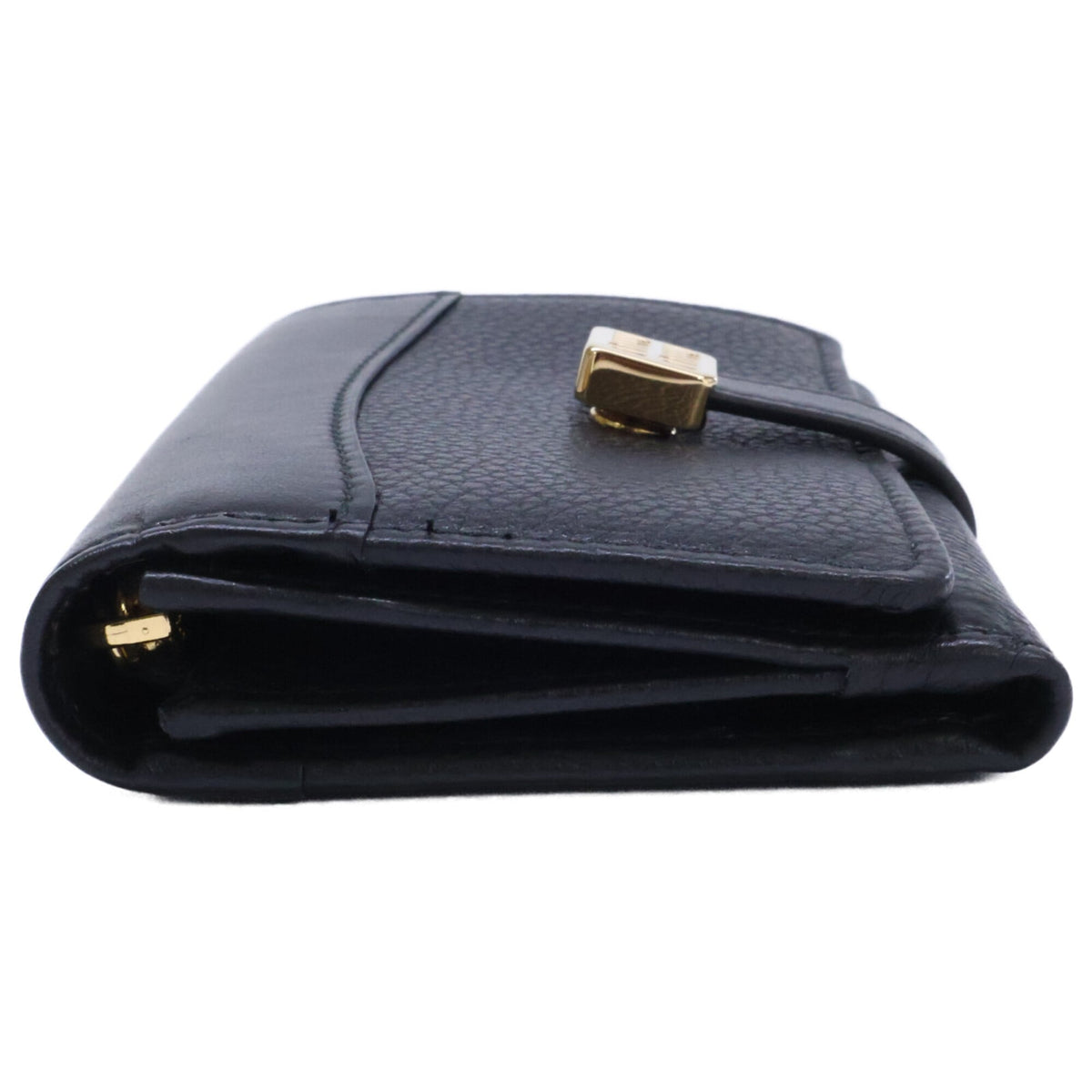 Miu Miu Black Leather Wallet (Tri-Fold) (Pre-Owned)