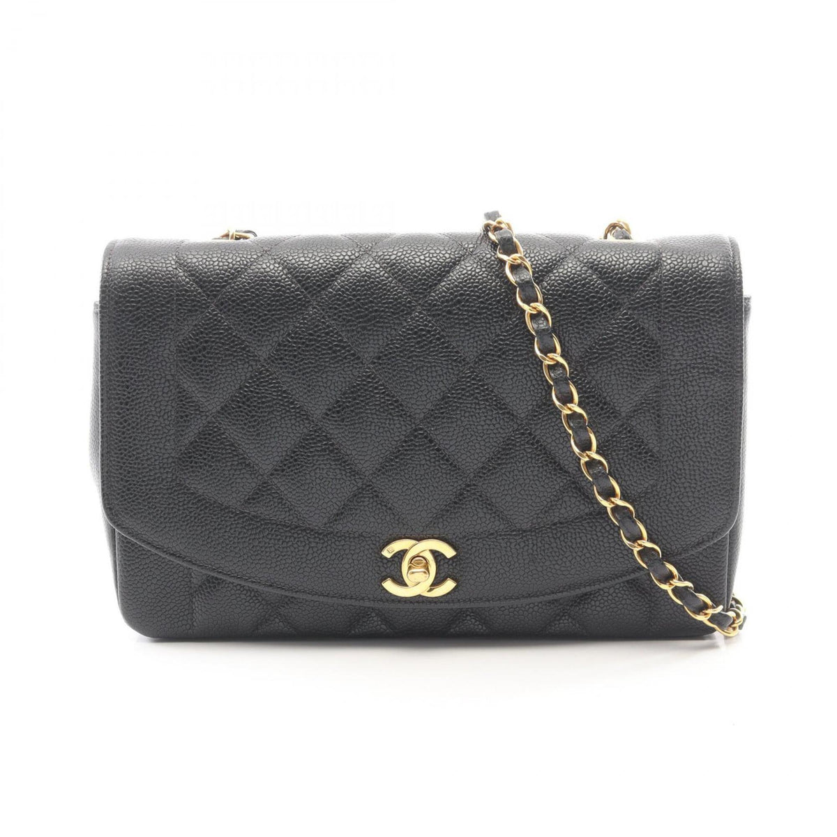 Chanel Black Grained Calfskin Handbag Shoulder Bag (Pre-Owned)