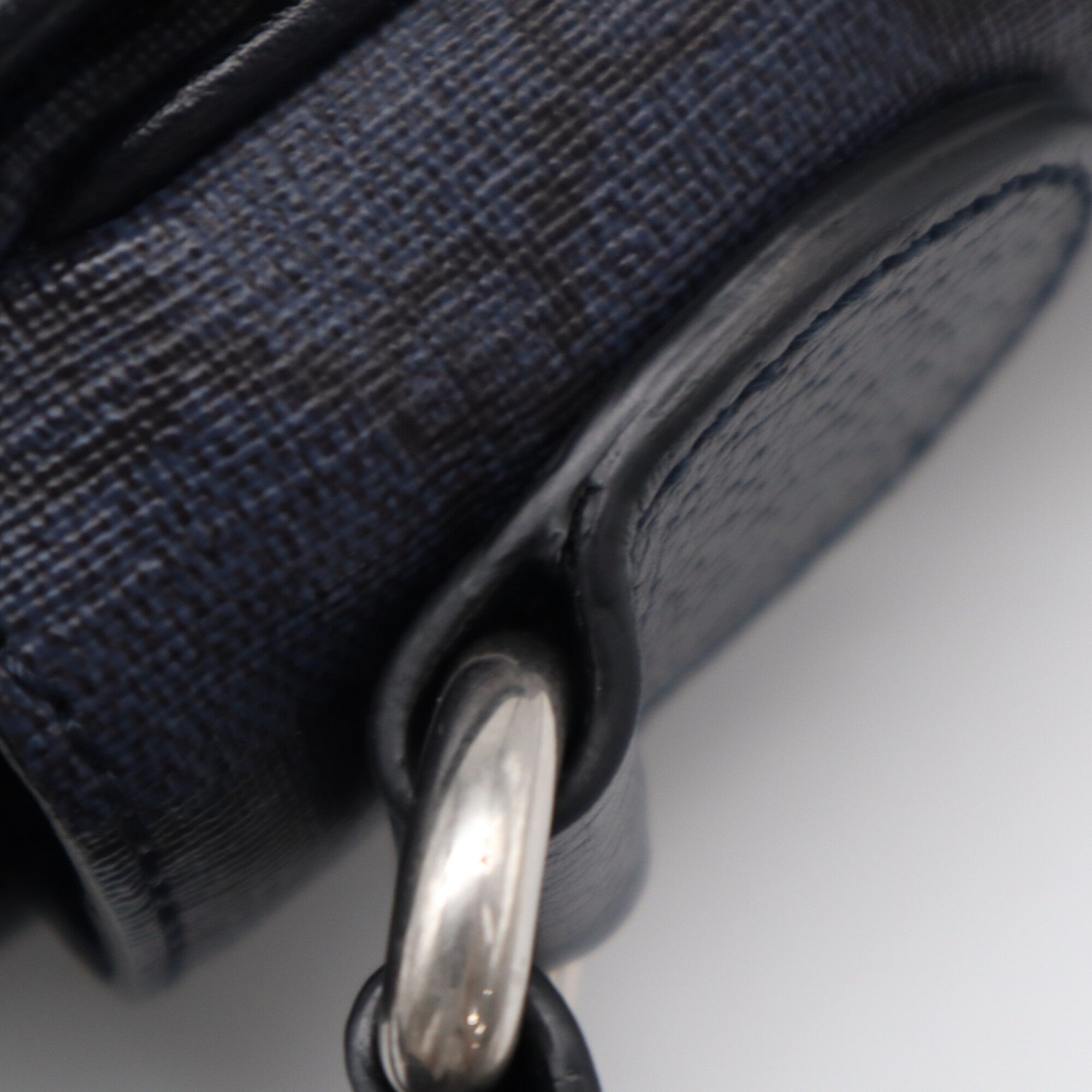 Gucci Ophidia Navy Black Canvas Leather Shoulder Bag (Pre-Owned)