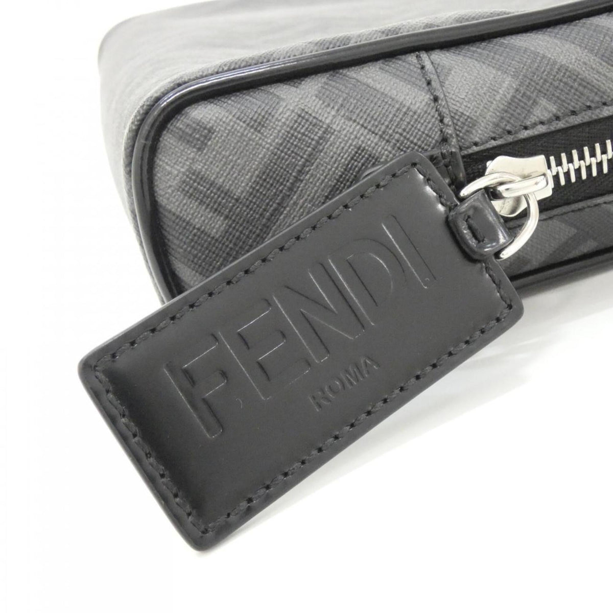 Fendi Black Coated Canvas Handbag Pouch (Pre-Owned)