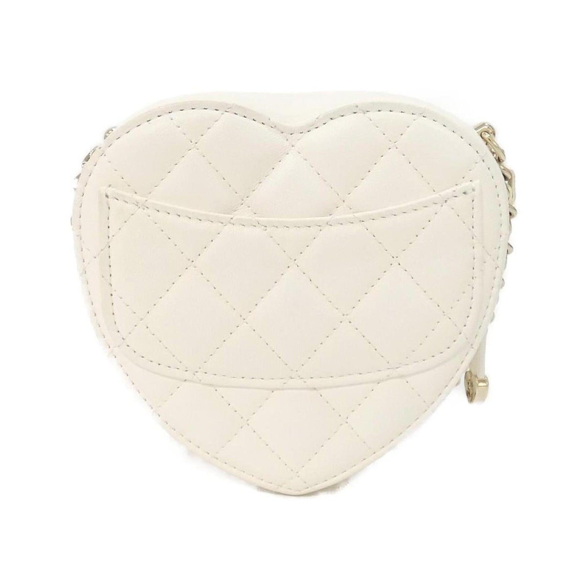 Chanel White Leather Shoulder Bag (Pre-Owned)