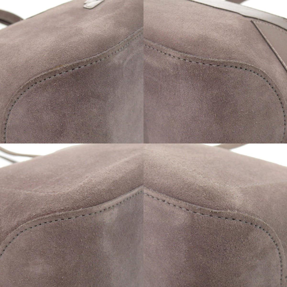 Longchamp Gray Suede Tote Bag (Pre-Owned)