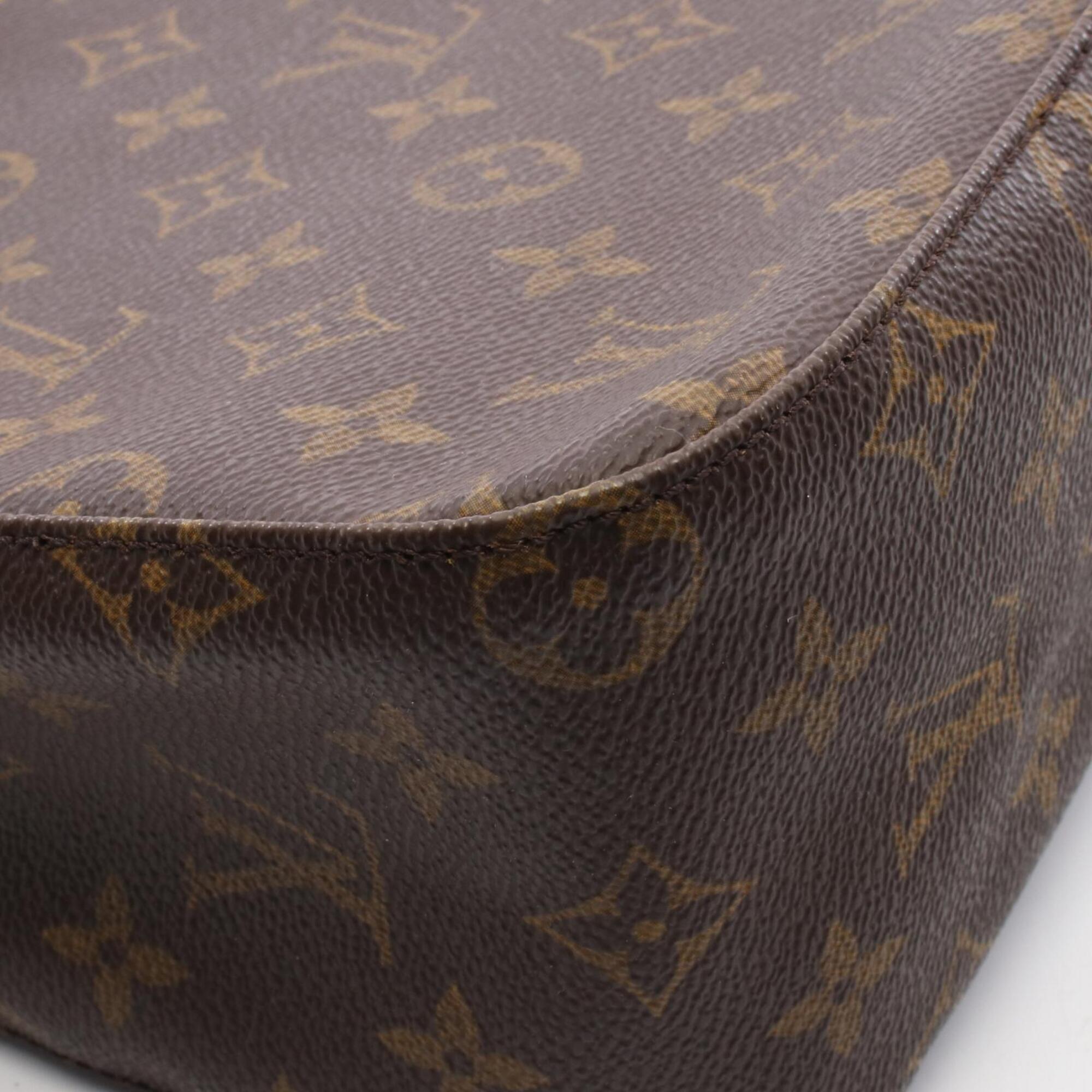 Louis Vuitton Brown Monogram Coated Canvas Leather Handbag Shoulder Bag (Pre-Owned)