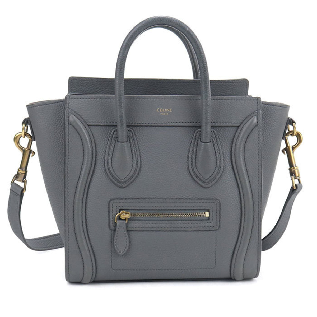 Celine Gray Leather Handbag (Pre-Owned)