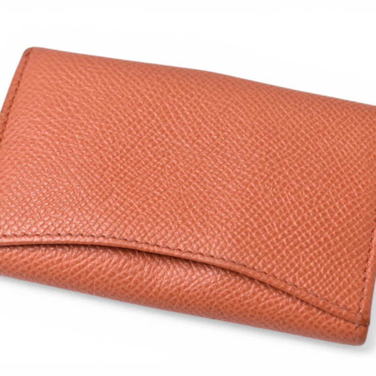 Bvlgari Orange Leather Coin Purse/Coin Case (Pre-Owned)