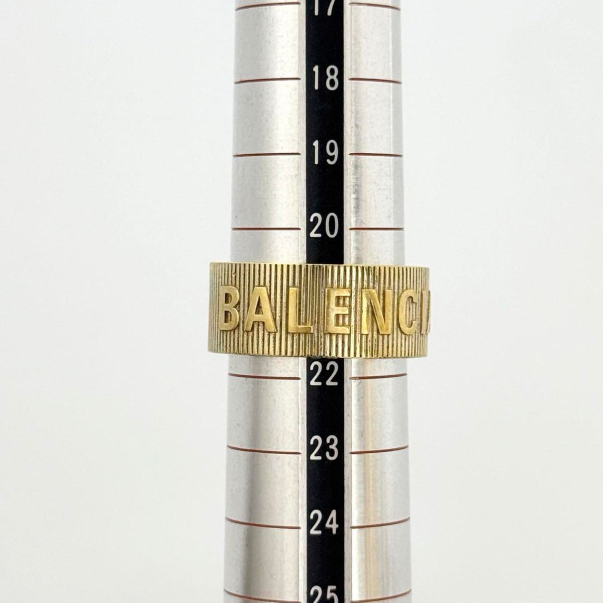 Balenciaga Gold Silver 925 Band Ring (Pre-Owned)