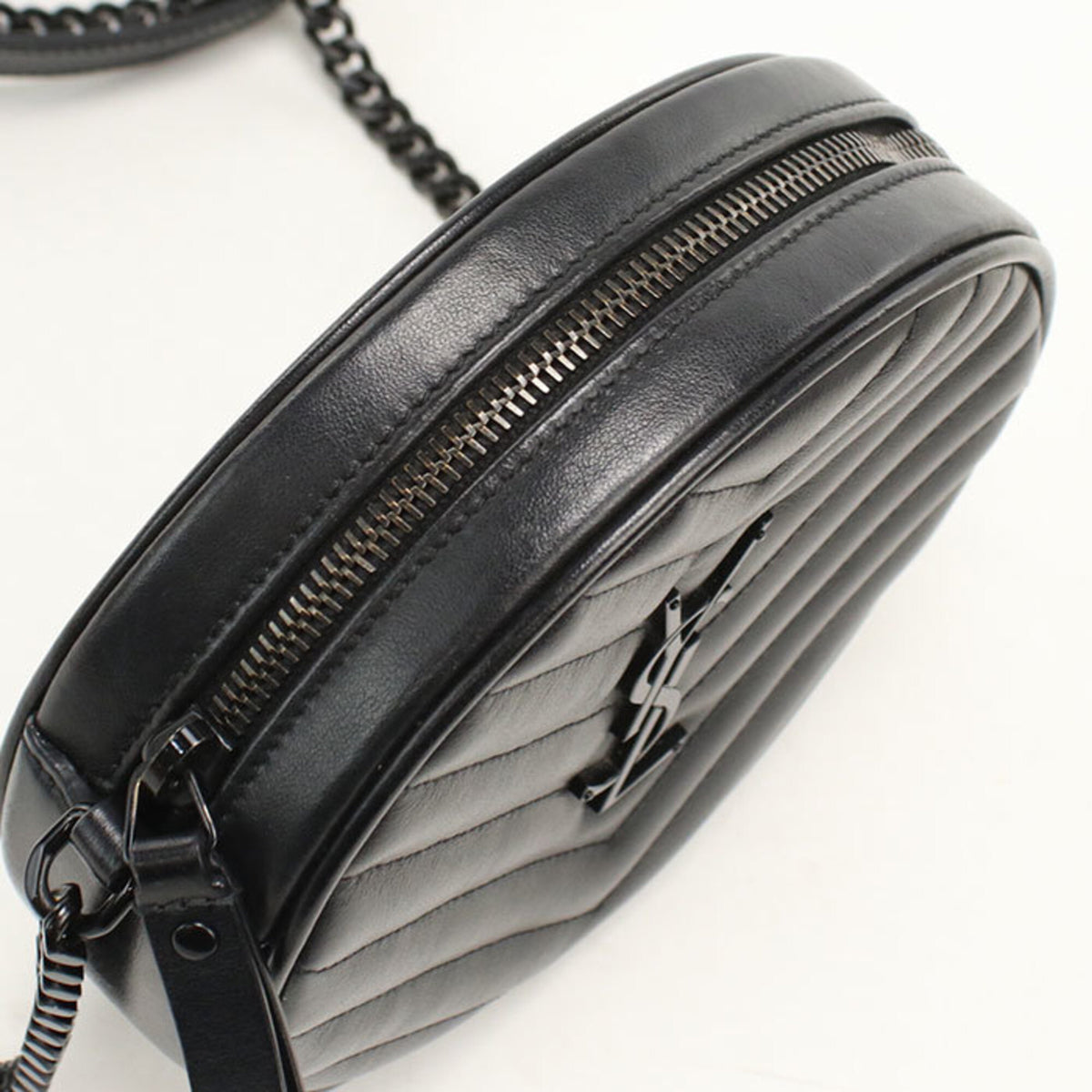 Saint Laurent Black Leather Shoulder Bag (Pre-Owned)