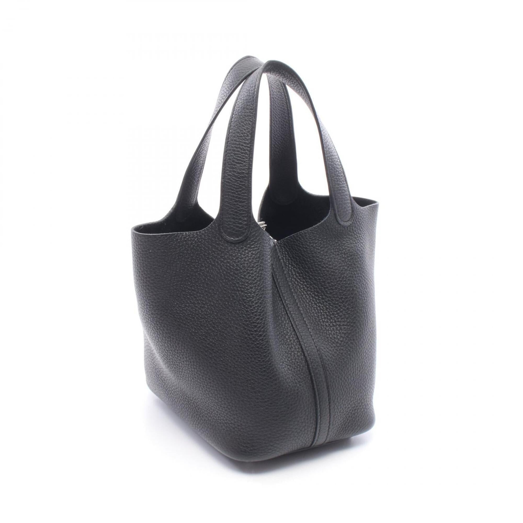 Hermes Black Taurillon Clemence Leather Handbag (Pre-Owned)