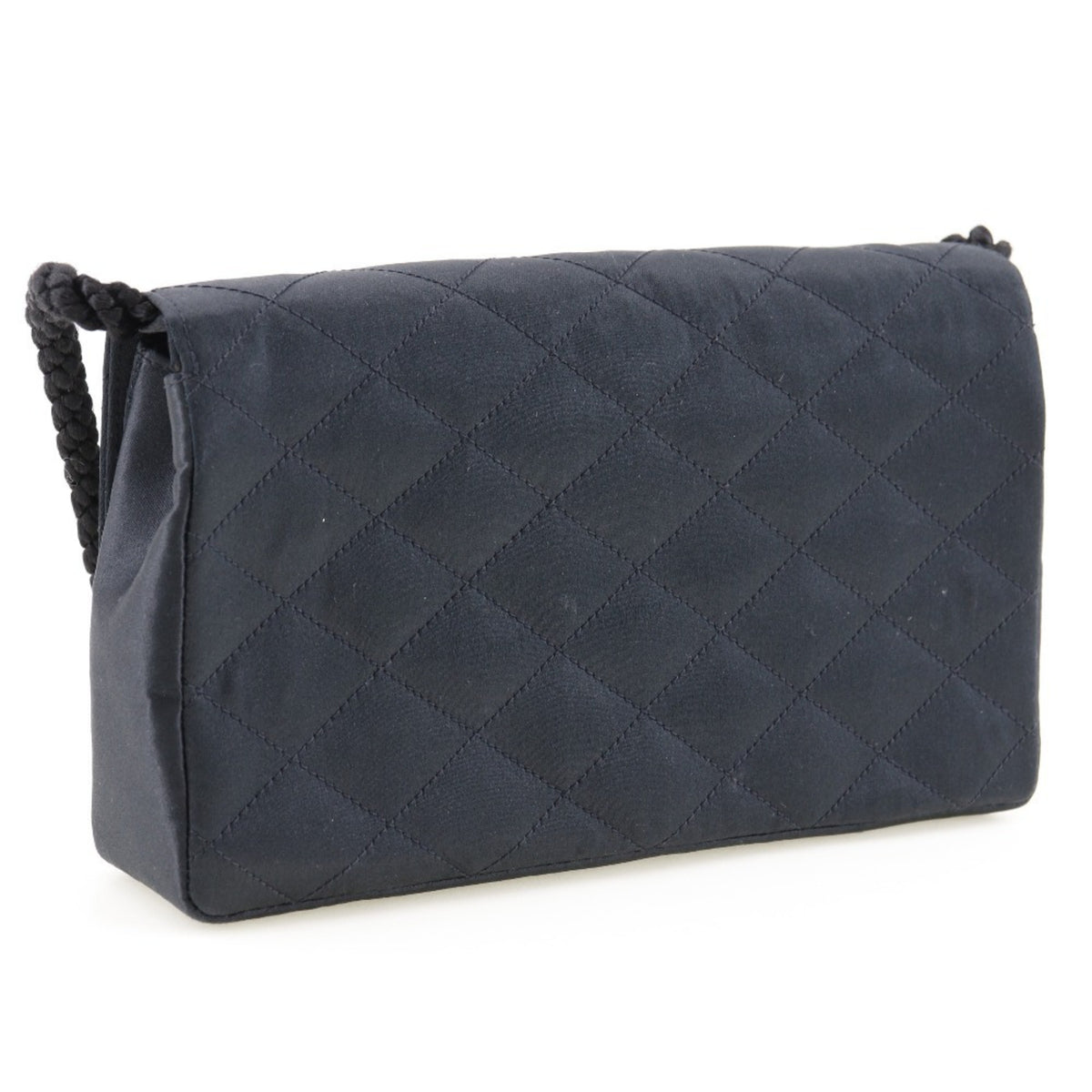 Chanel Black Satin Shoulder Bag (Pre-Owned)