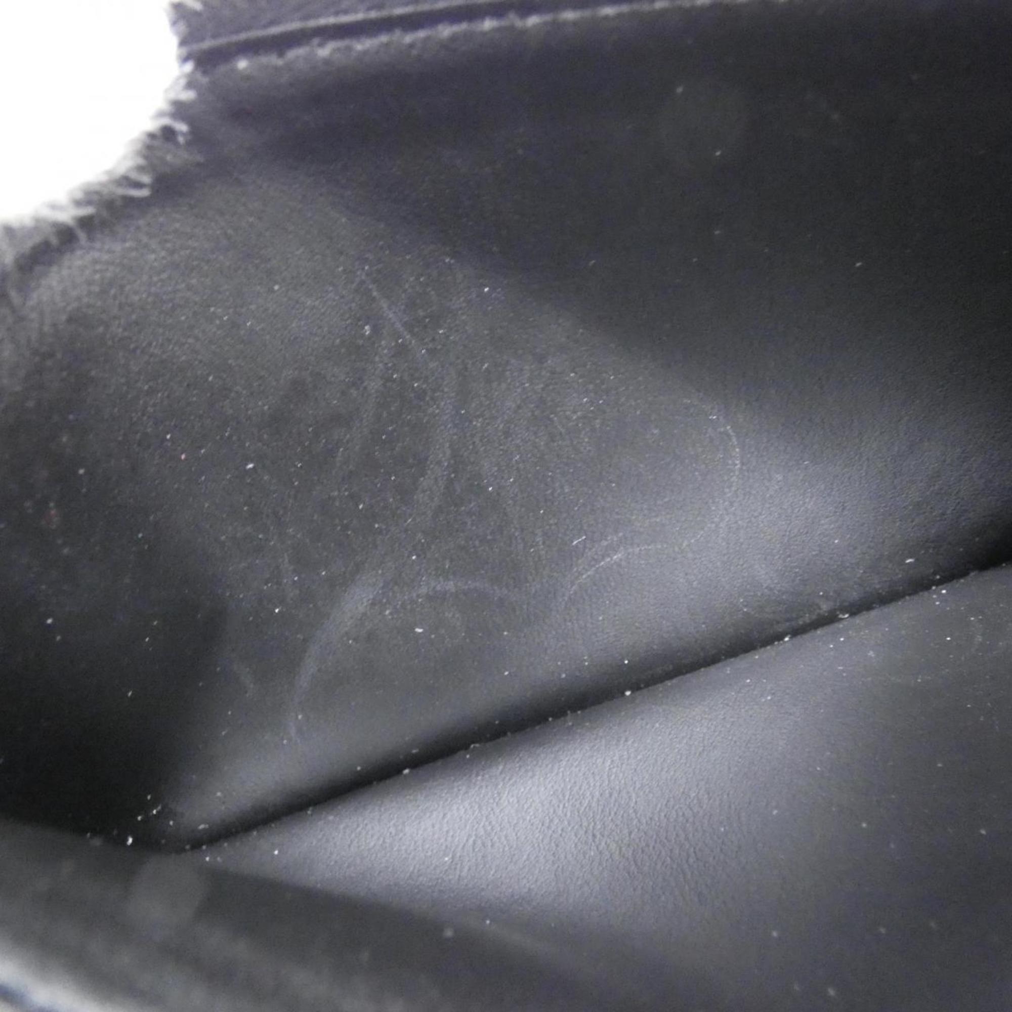 Louis Vuitton Black Leather Long Wallet (Bi-Fold) (Pre-Owned)