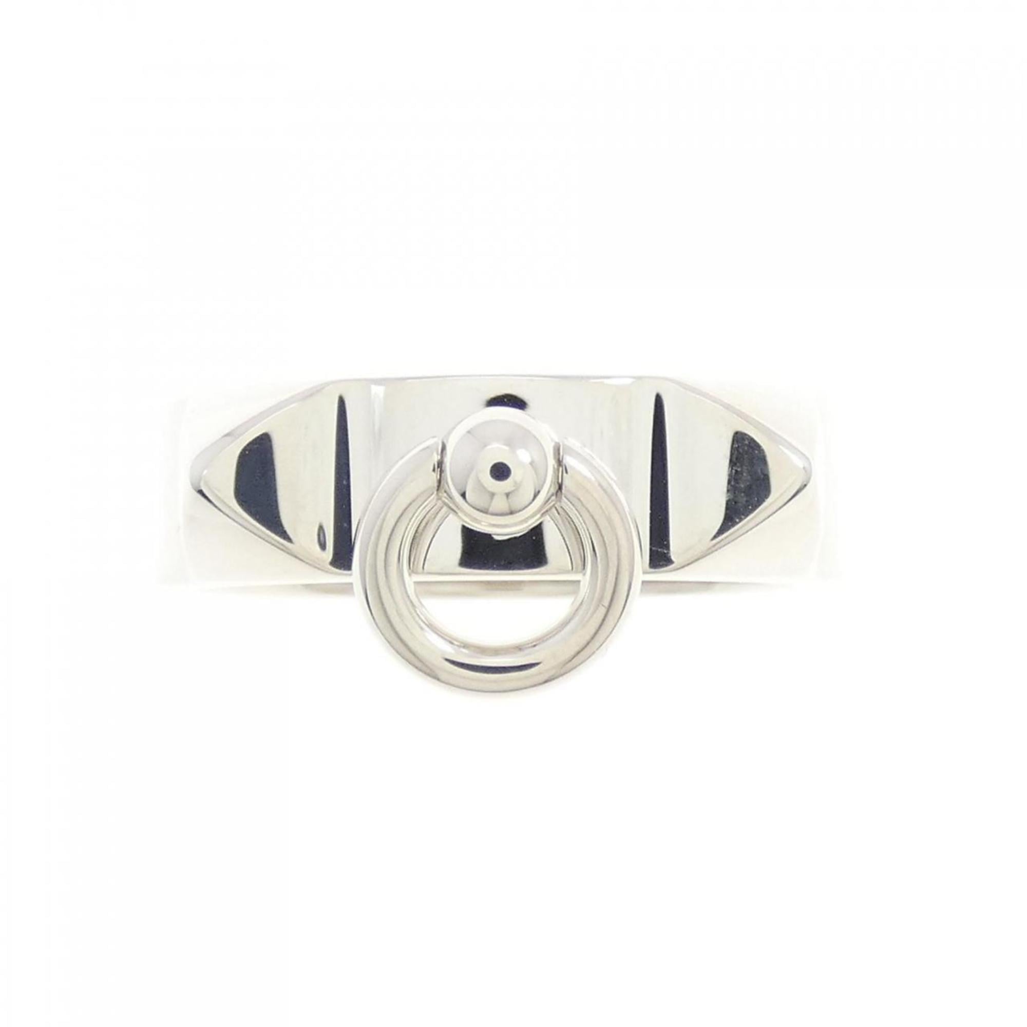 Hermes Collier De Chien Silver 925 Band Ring (Pre-Owned)