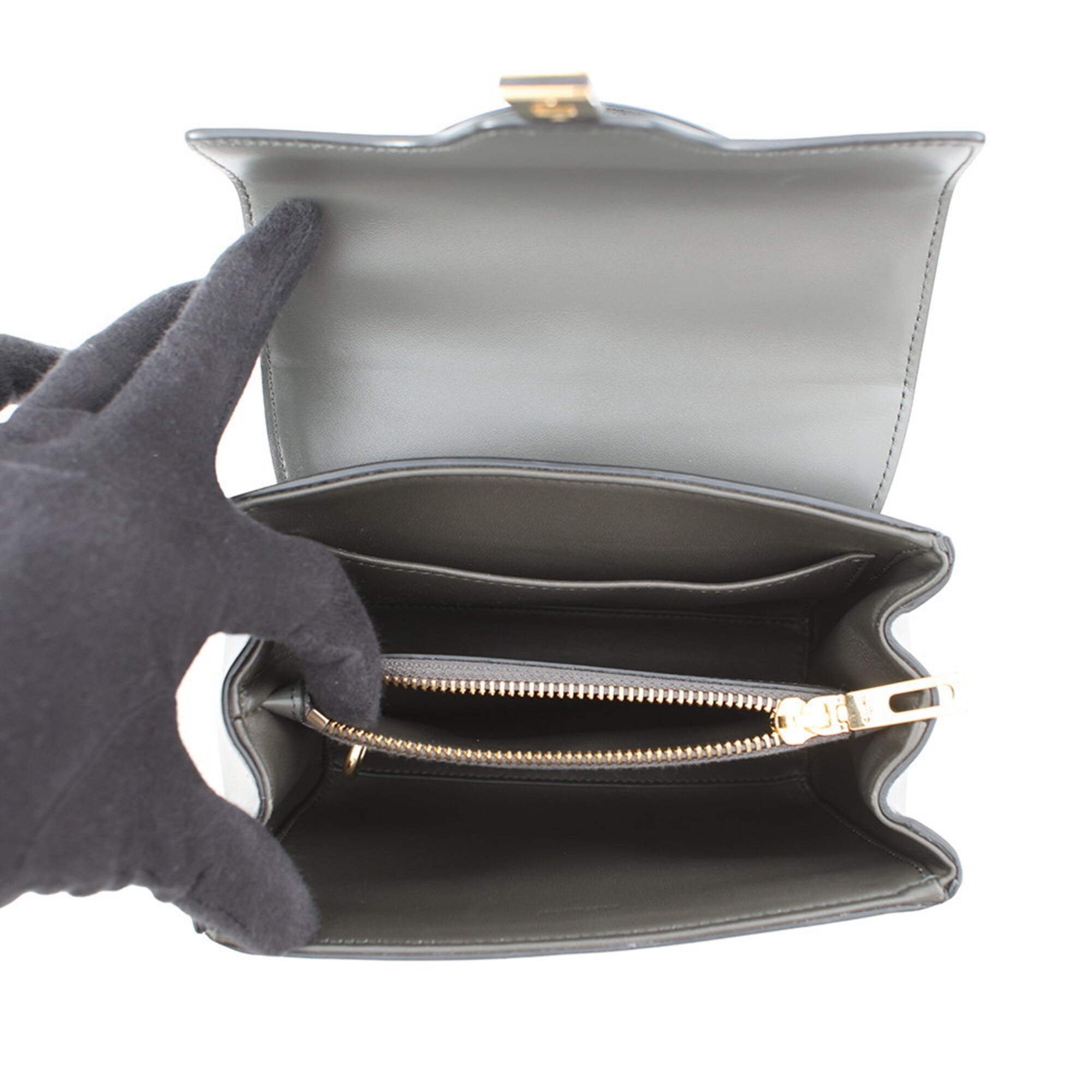 Celine Gray Leather Handbag (Pre-Owned)