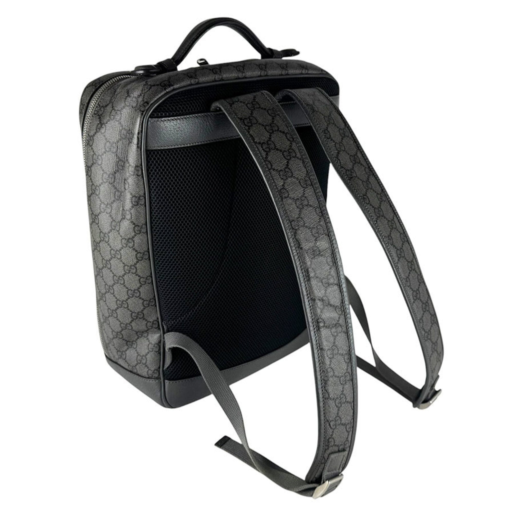 Gucci Gray Gg Supreme Backpack (Pre-Owned)