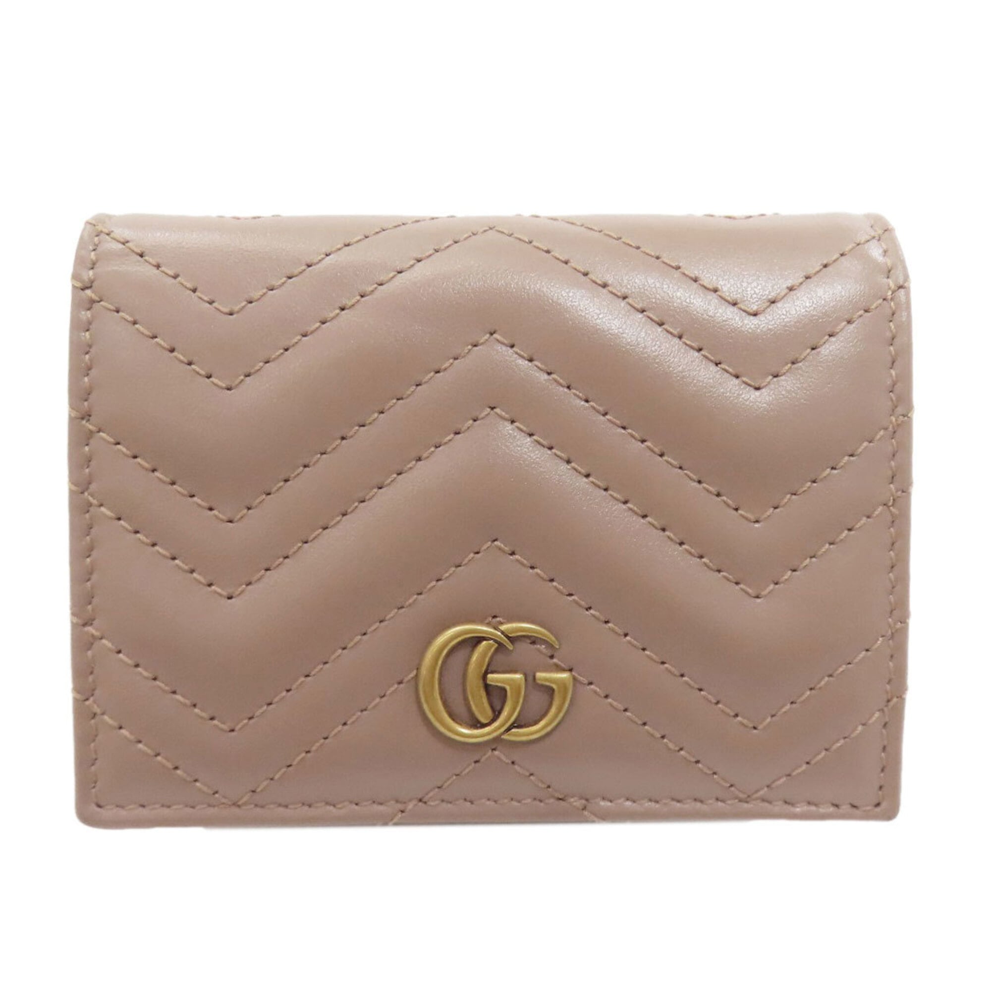 Gucci Pink Beige Leather Wallet (Bi-Fold) (Pre-Owned)