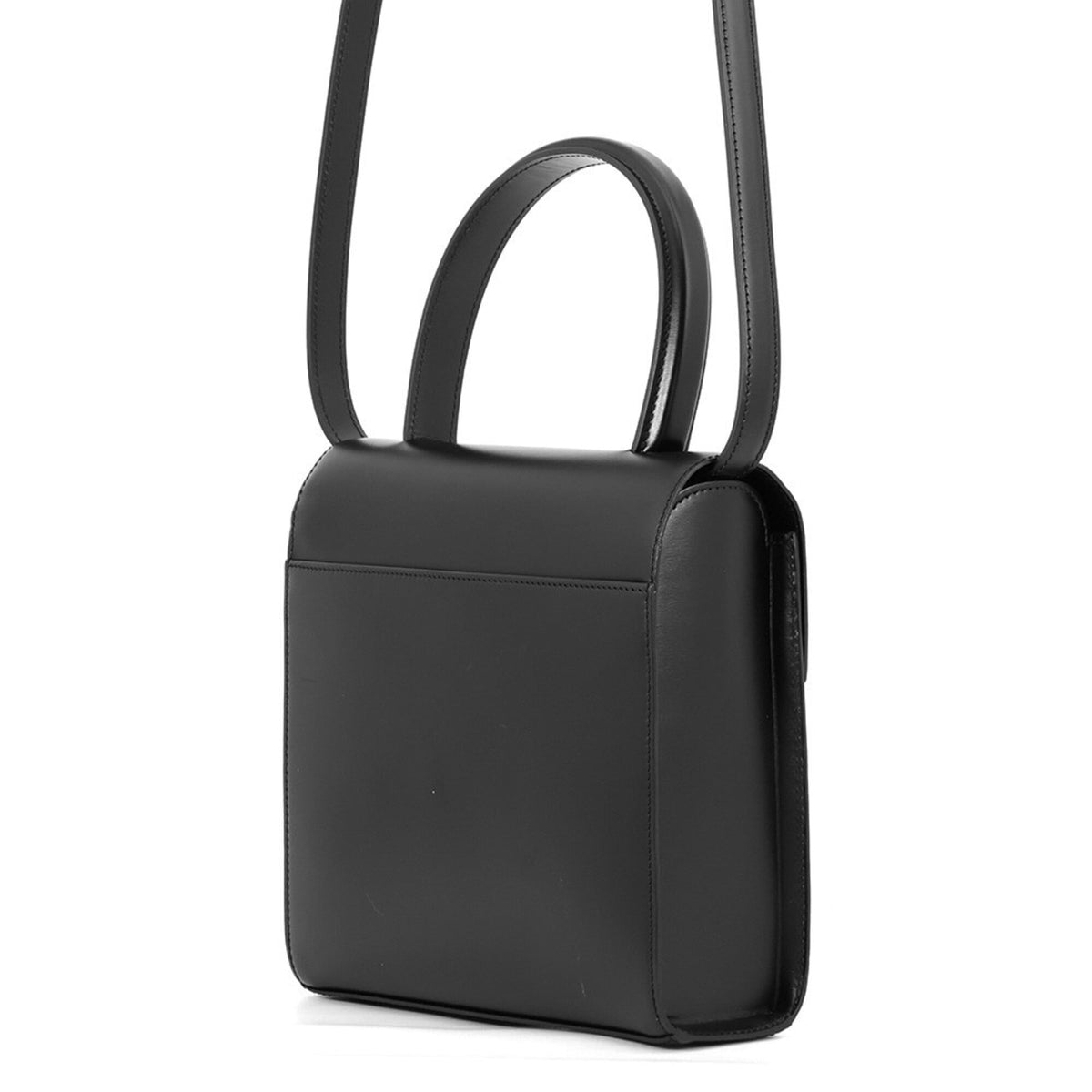 Cartier Black Leather Handbag Shoulder Bag (Pre-Owned)