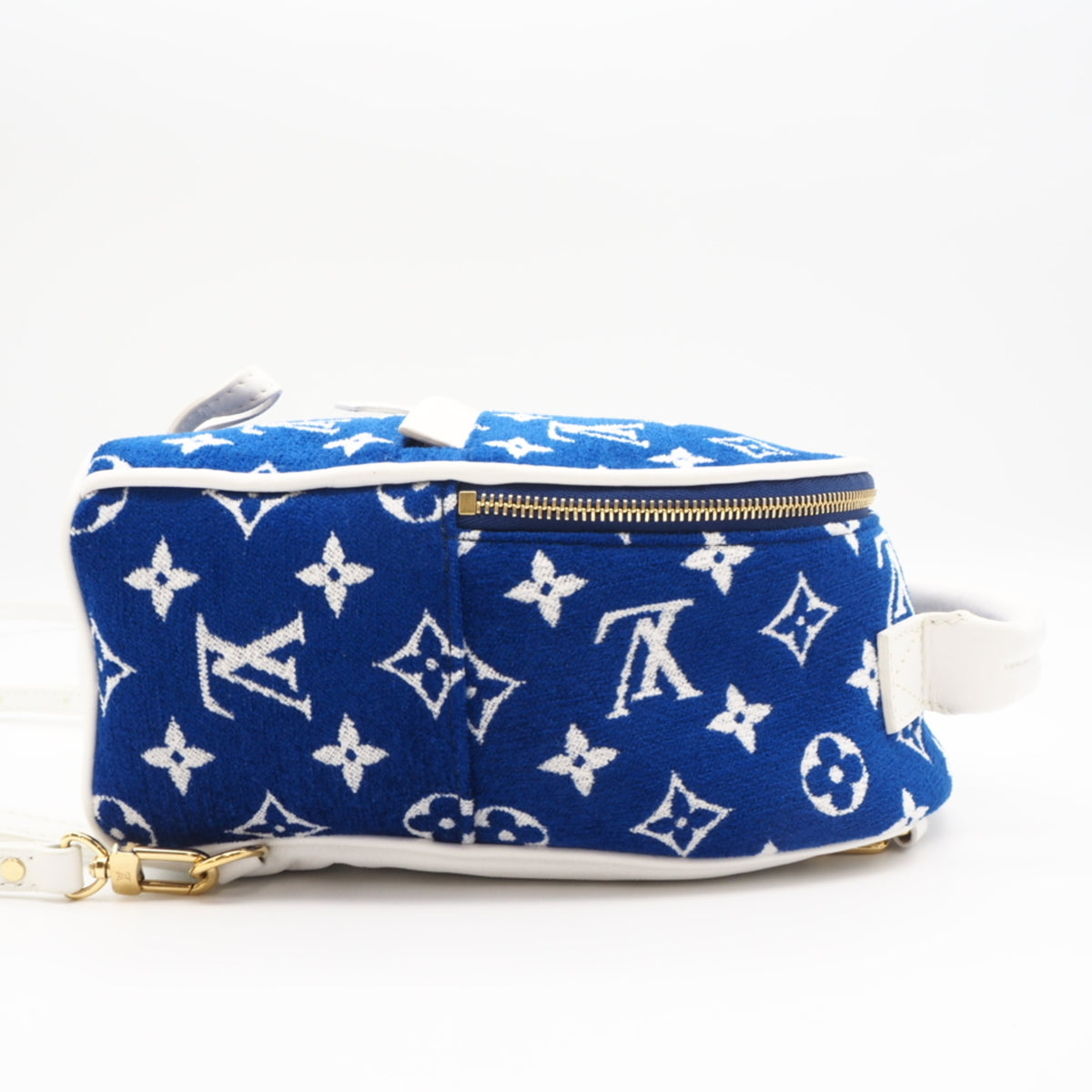 Louis Vuitton Blue White Jacquard Velvet Backpack (Pre-Owned)