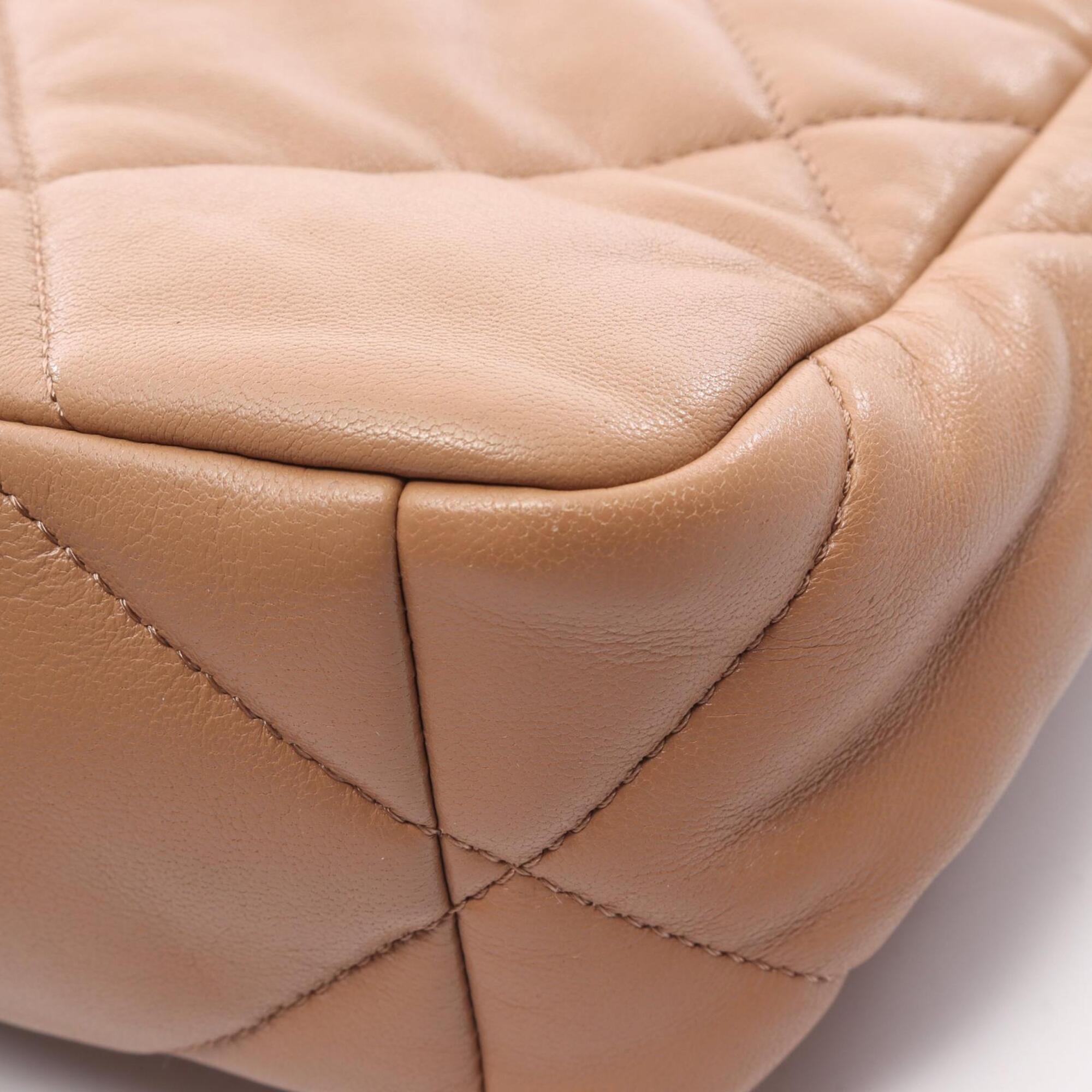 Chanel Brown Leather Handbag Shoulder Bag (Pre-Owned)