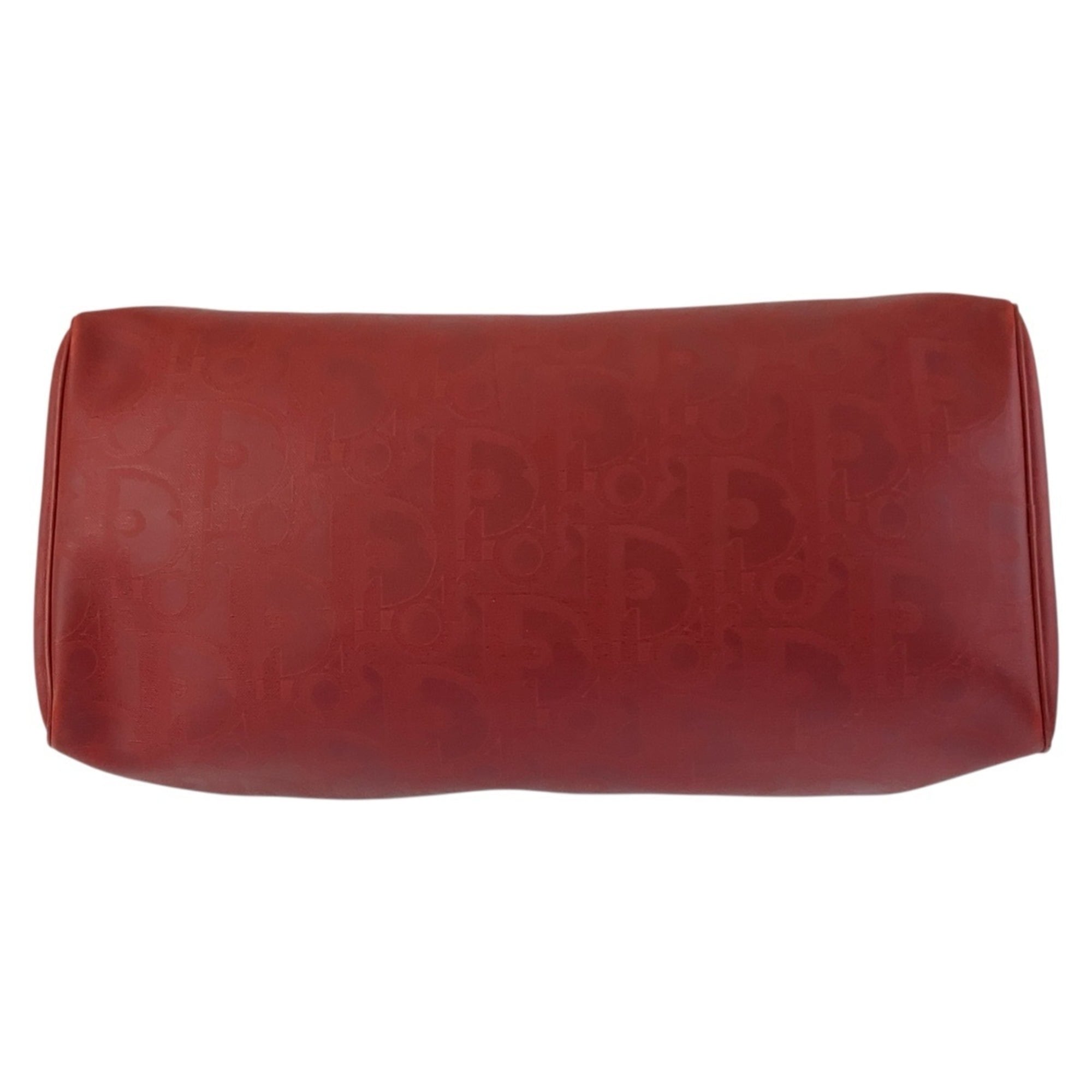 Christian Dior Red Color Pvc Boston Bag Shoulder Bag (Pre-Owned)