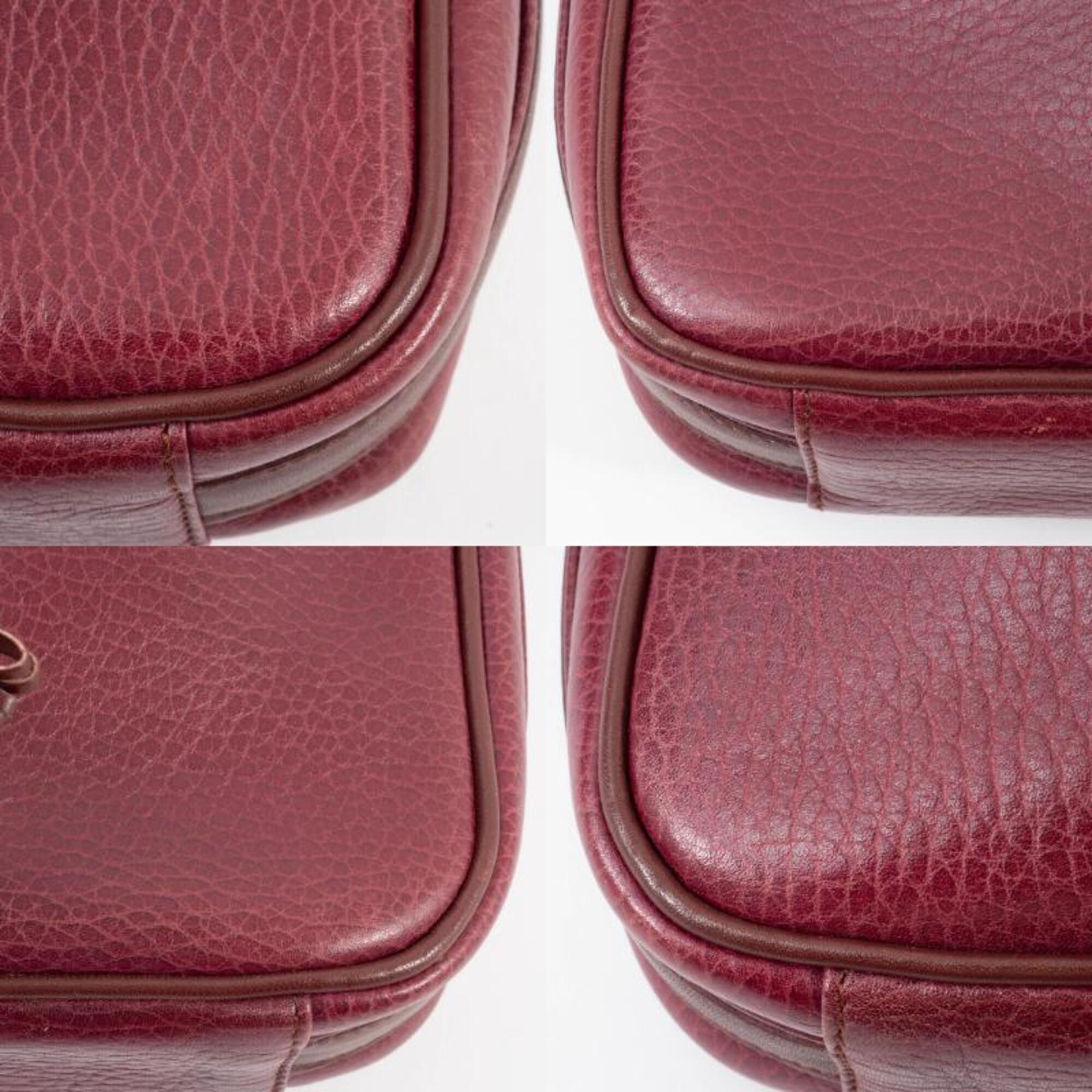 Cartier Must Bordeaux Leather Pochette Shoulder Bag (Pre-Owned)
