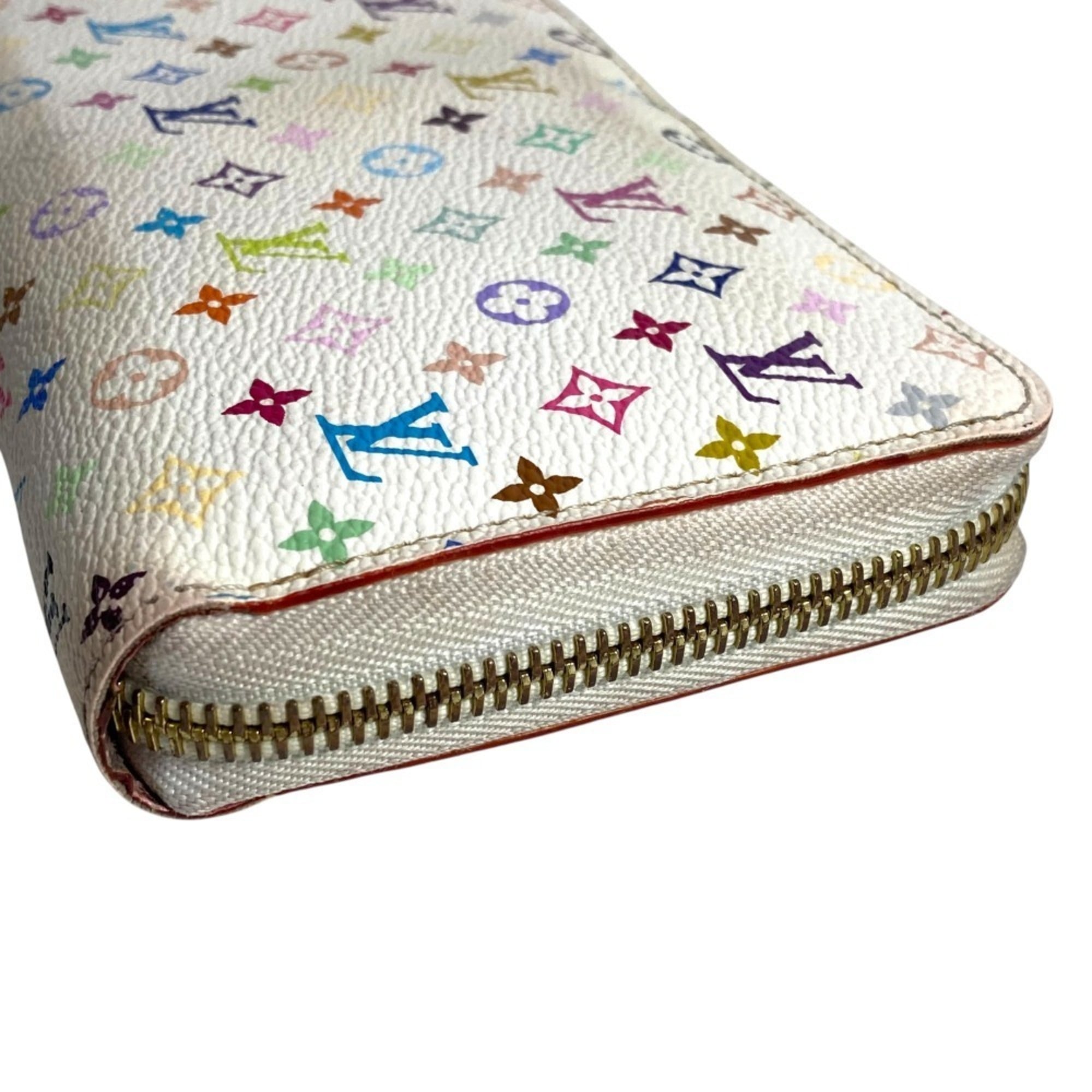 Louis Vuitton Pink White Monogram Multicolore Long Wallet (Bi-Fold) (Pre-Owned)