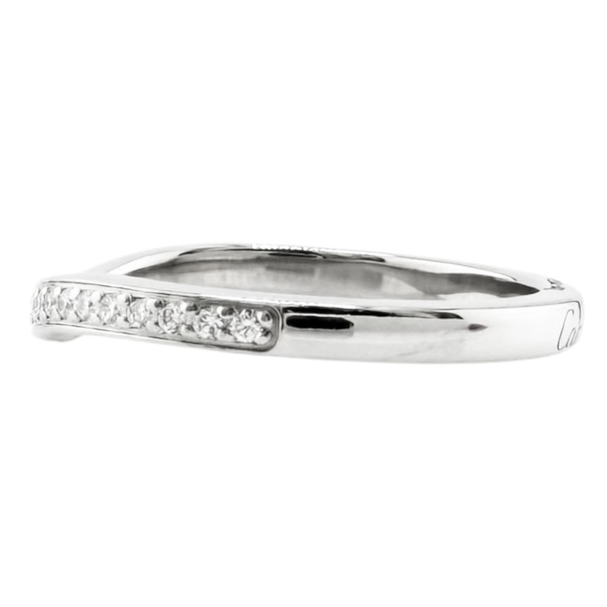 Cartier Silver Platinum 950 Band Ring (Pre-Owned)