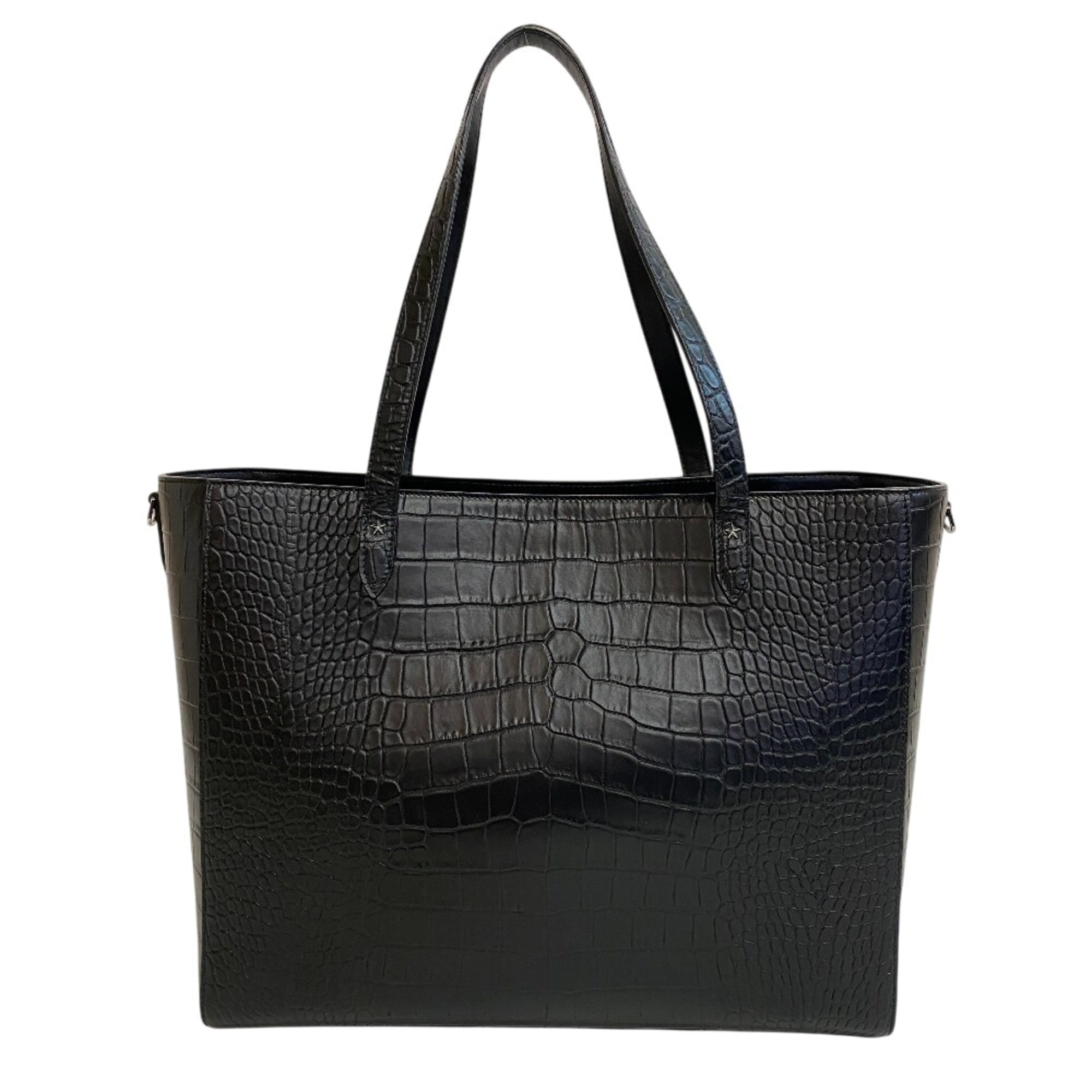 Jimmy Choo Black Leather Tote Bag (Pre-Owned)