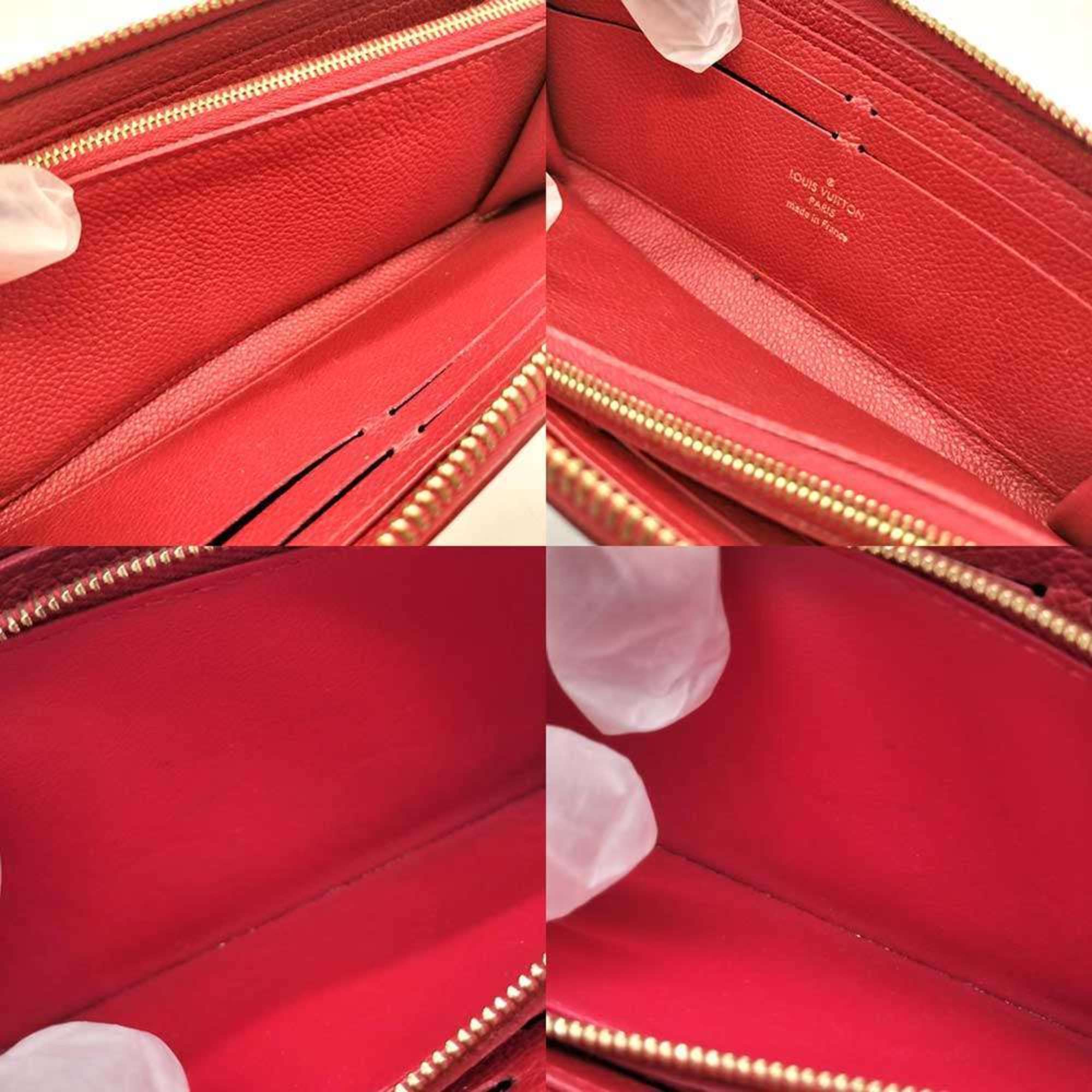 Louis Vuitton Monogram Empreinte Marine Rouge Navy Red Color Monogram Empreinte Long Wallet (Bi-Fold) (Pre-Owned)