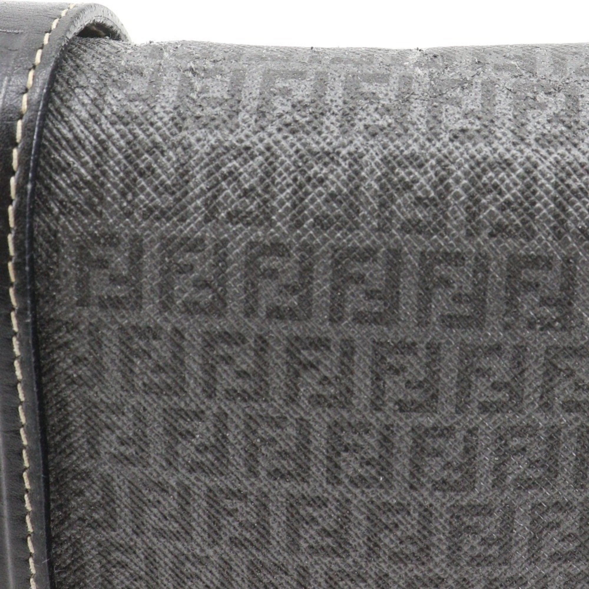 Fendi Zucchino Gray Zucchino Pochette Shoulder Bag (Pre-Owned)
