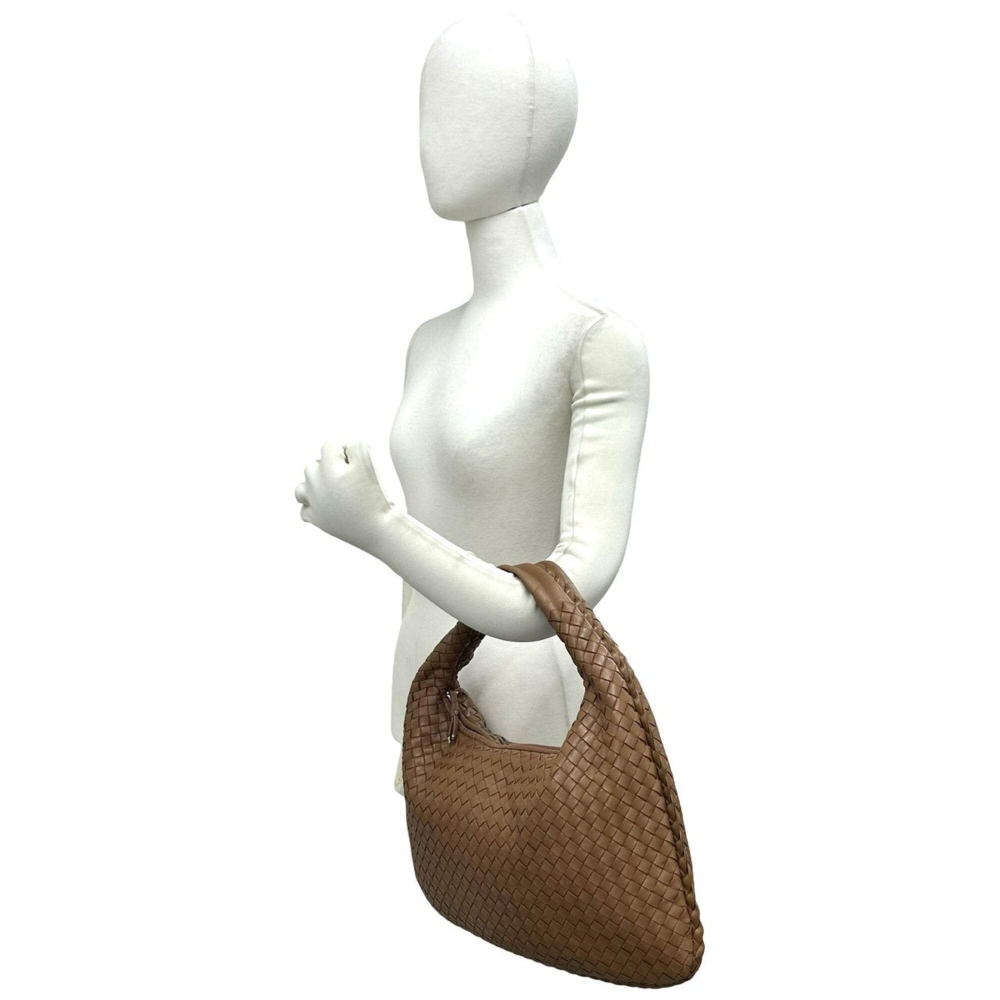 Bottega Veneta Brown Leather Handbag Tote Bag (Pre-Owned)