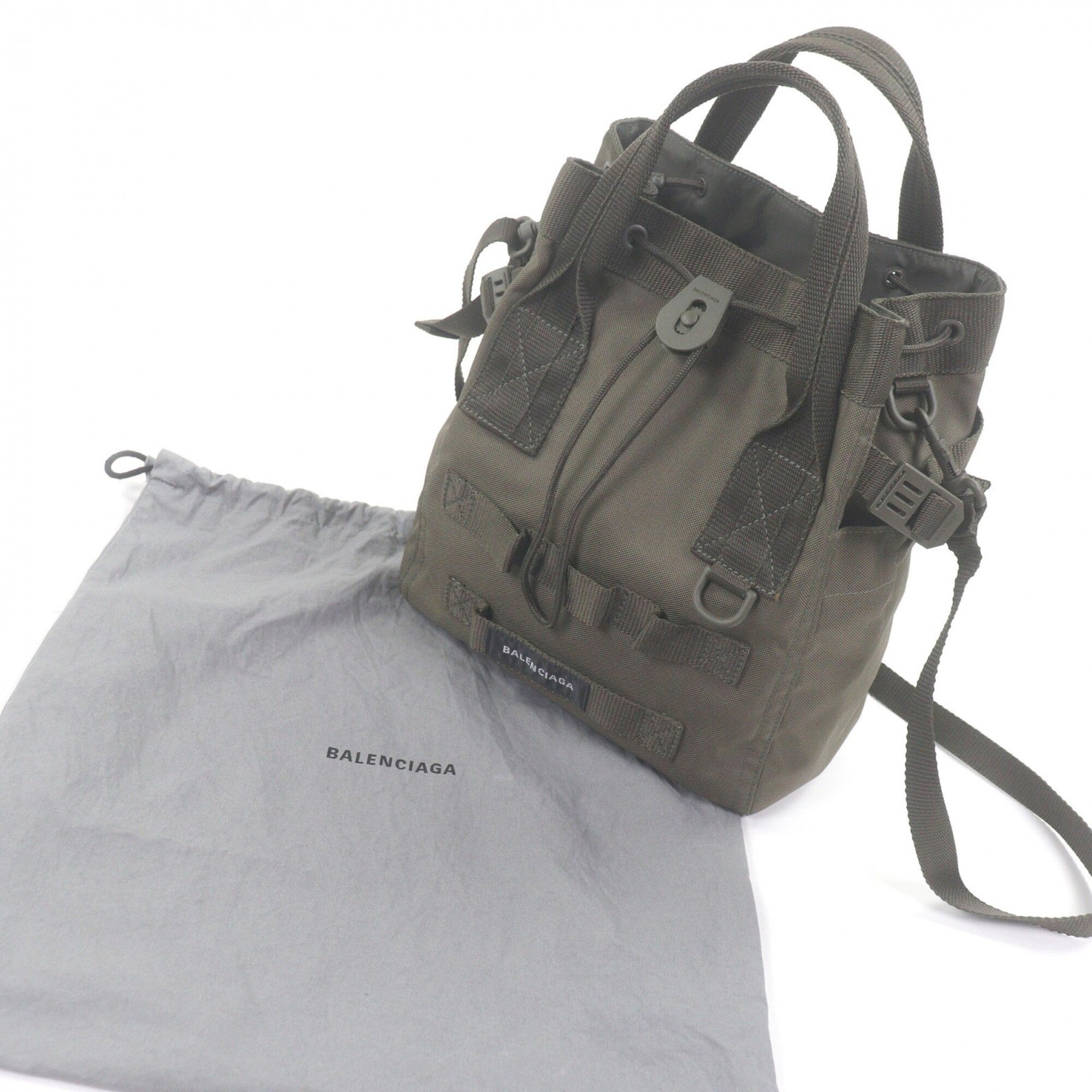Balenciaga Khaki Polyamide Handbag Shoulder Bag (Pre-Owned)