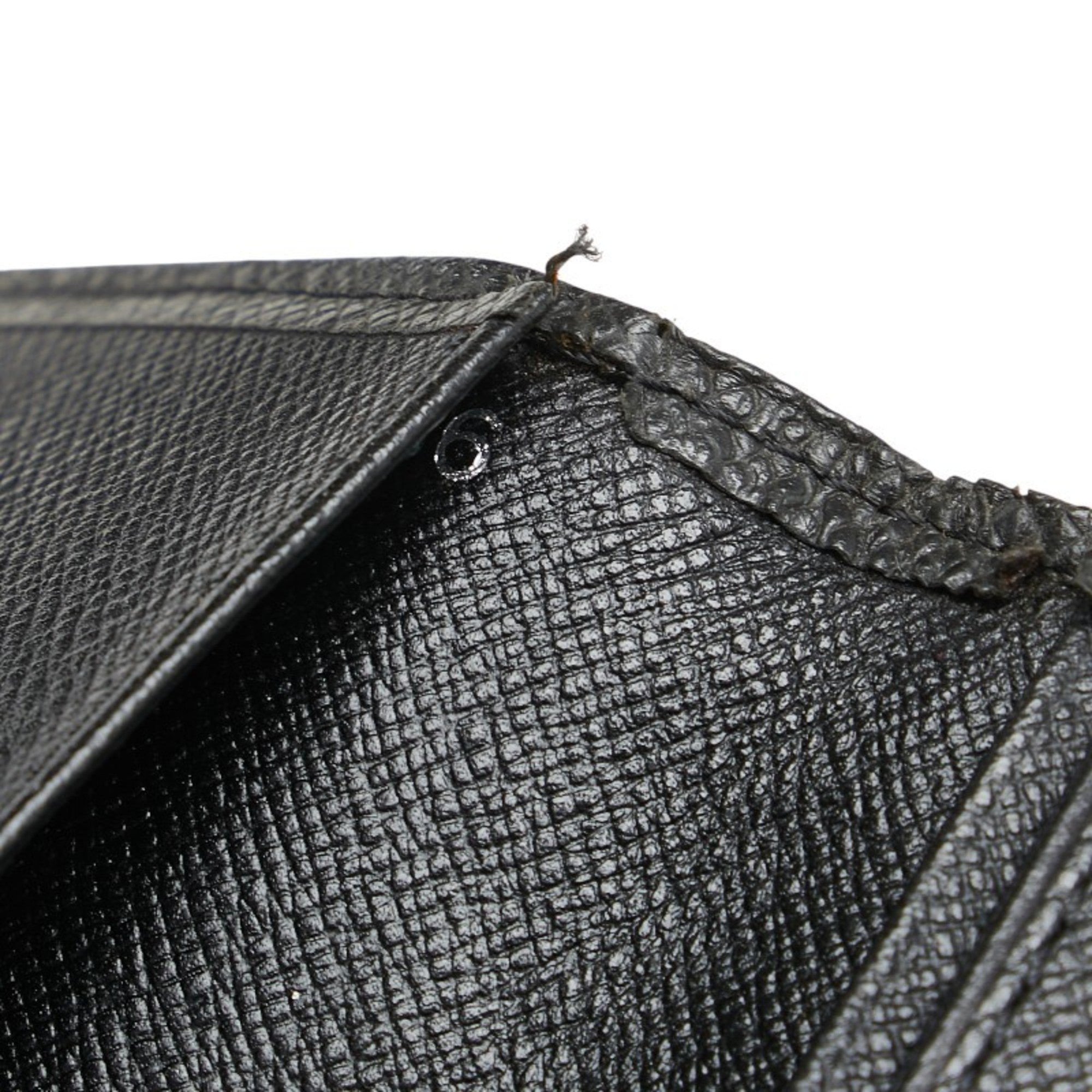 Louis Vuitton Taiga Black Leather Wallet (Bi-Fold) (Pre-Owned)