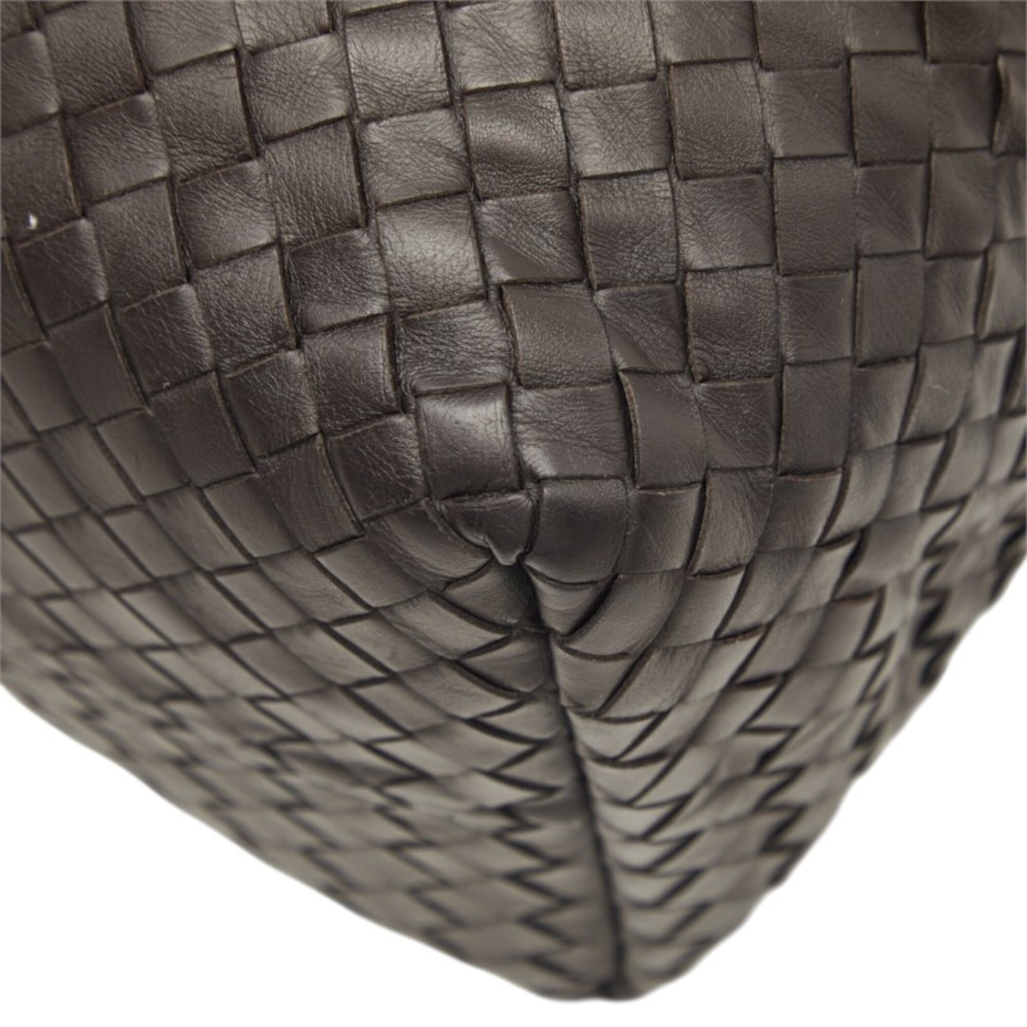 Bottega Veneta Dark Brown Leather Tote Bag (Pre-Owned)