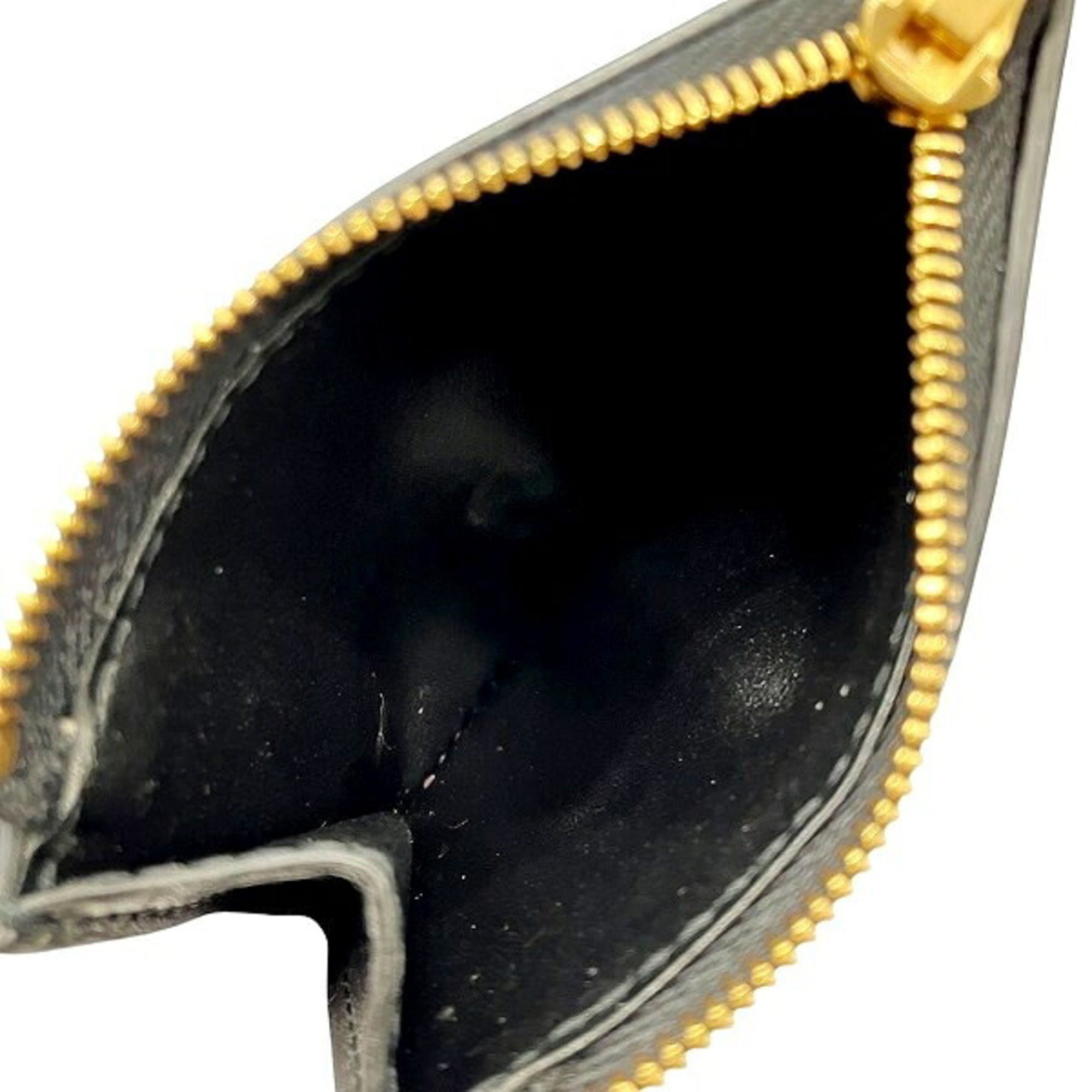 Bottega Veneta Black Leather Coin Purse/Coin Case (Pre-Owned)