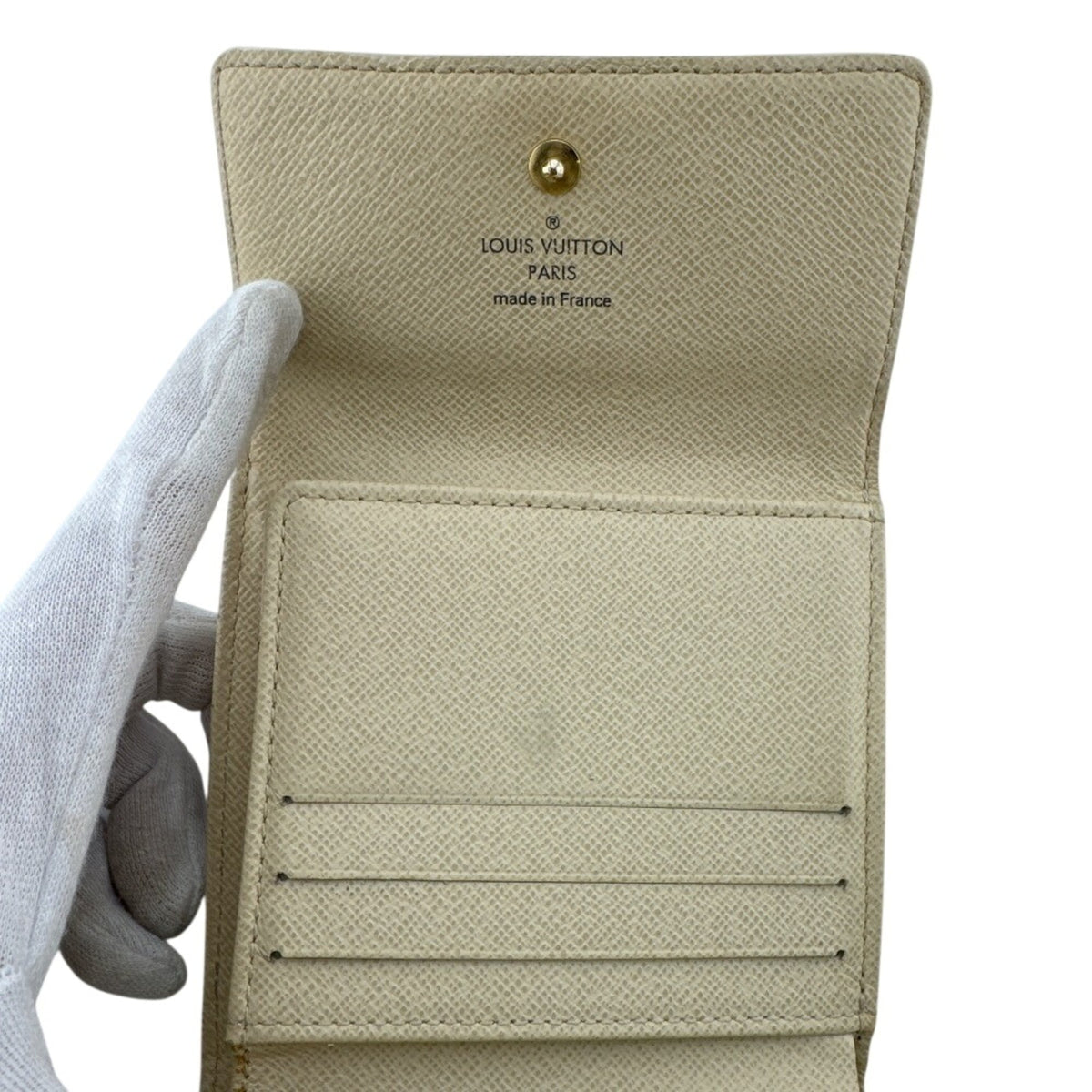 Louis Vuitton Galle White Leather Wallet (Bi-Fold) (Pre-Owned)